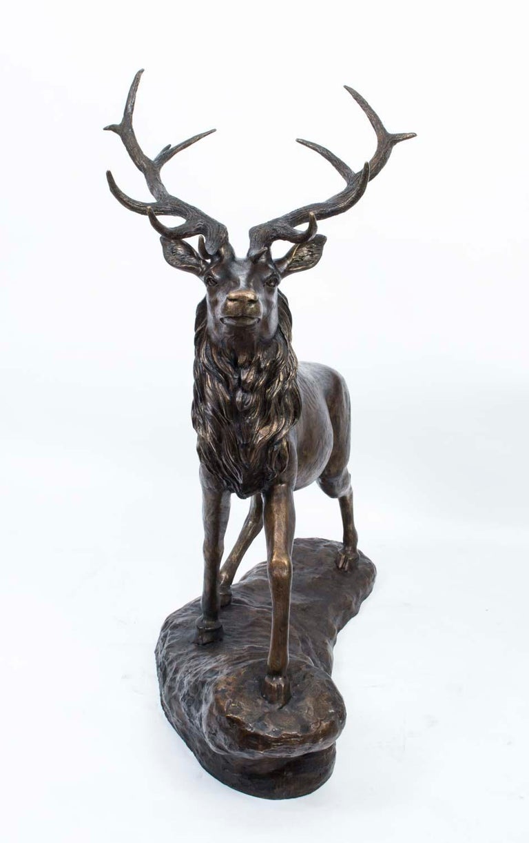 Stunning Large Monumental Bronze Stag Sculpture at 1stDibs bronze