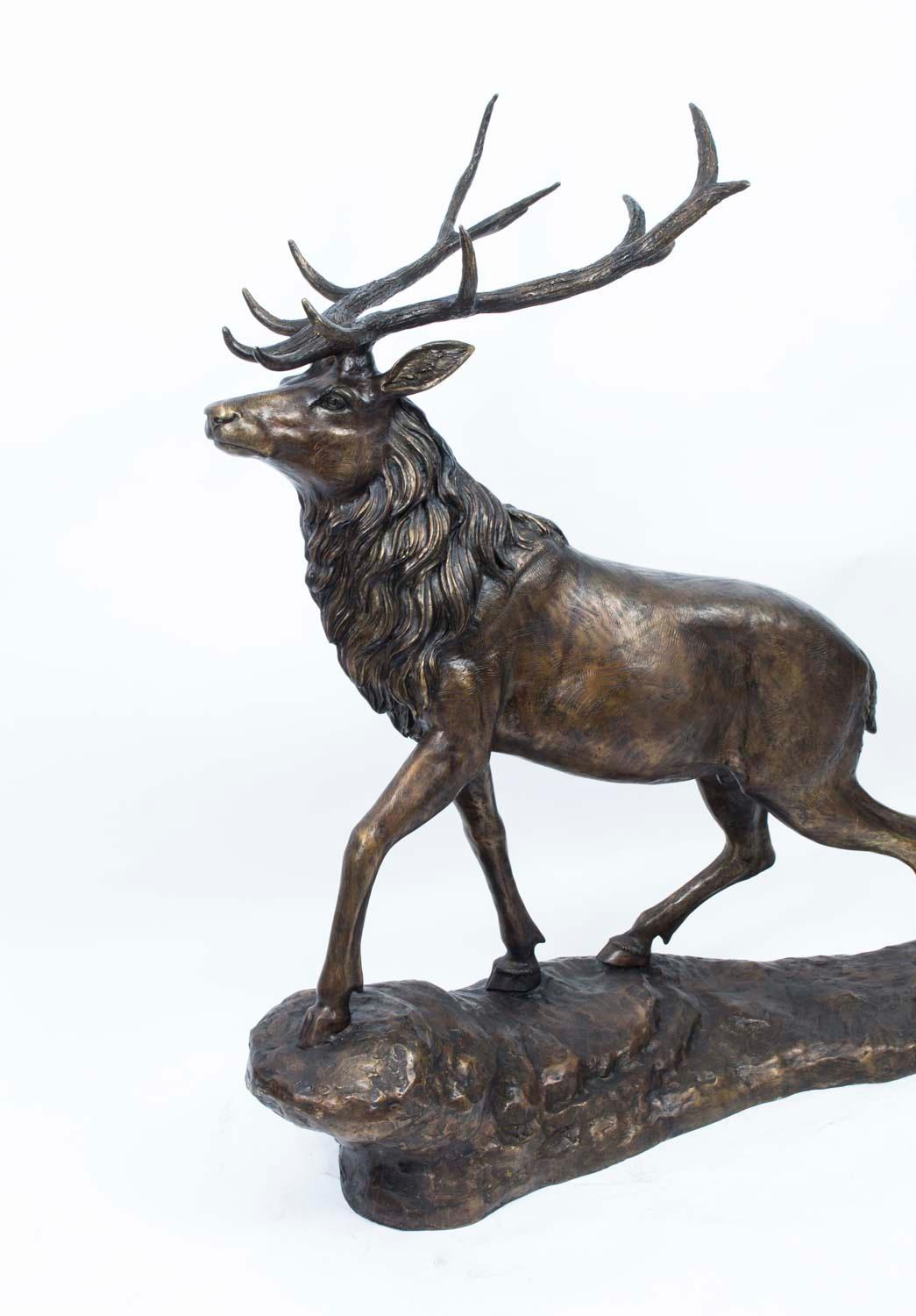 large stag statue