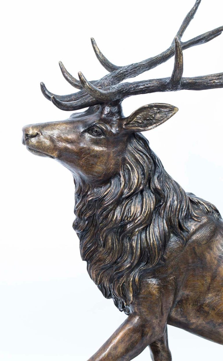 Stunning Large Monumental Bronze Stag Sculpture at 1stDibs bronze