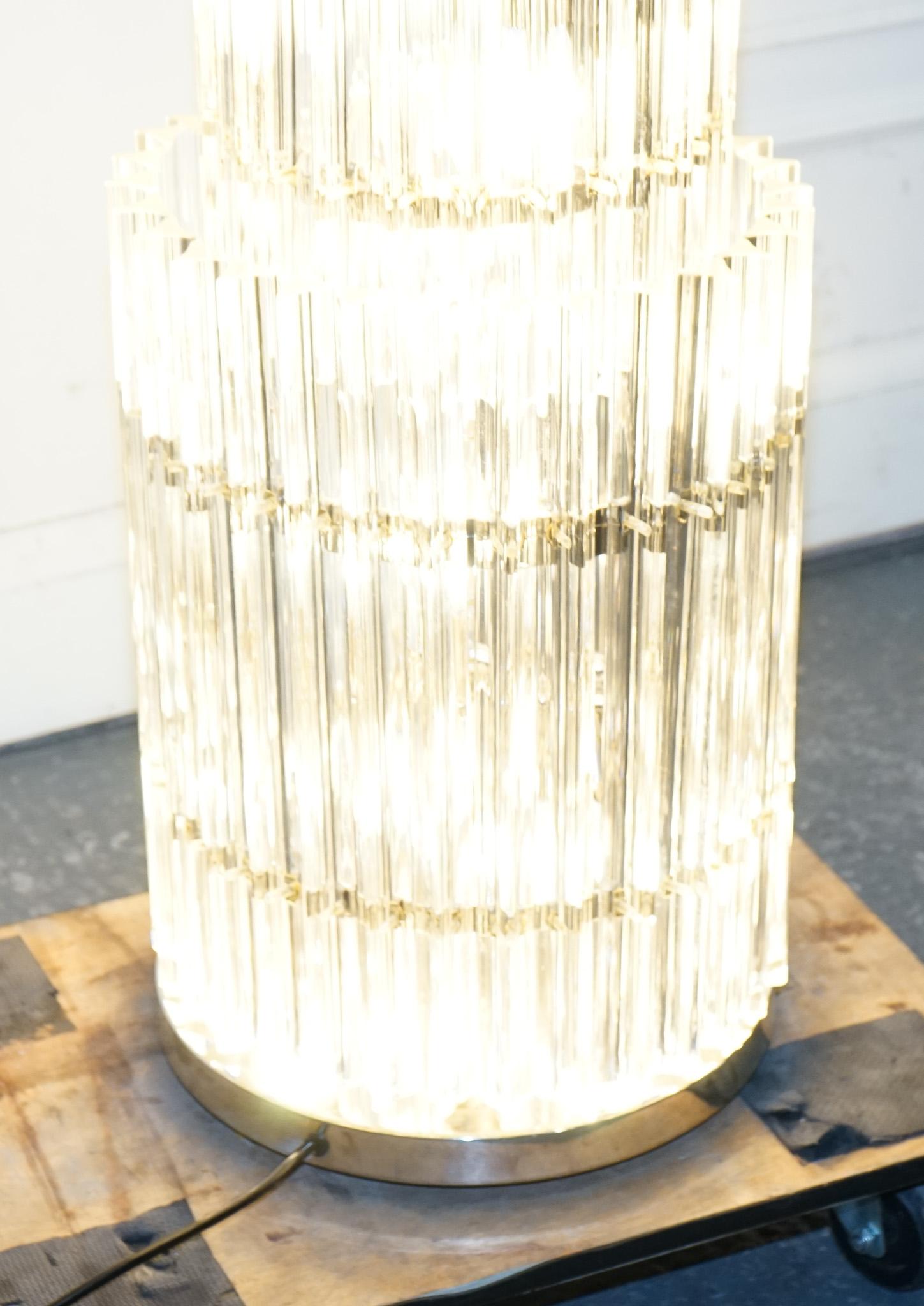 Olandese STUPEFACENTE VETRO DI MURANO DI GRANDI DIMENSIONI  Lampada da terra EICHHOLTZ ELDORADO IN STILE ART DECO in vendita