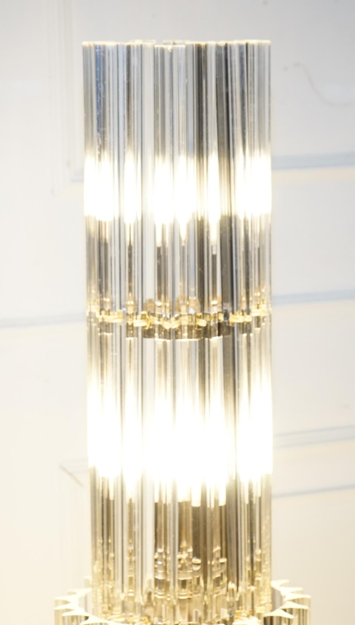 STUPEFACENTE VETRO DI MURANO DI GRANDI DIMENSIONI  Lampada da terra EICHHOLTZ ELDORADO IN STILE ART DECO In condizioni buone in vendita a Pulborough, GB