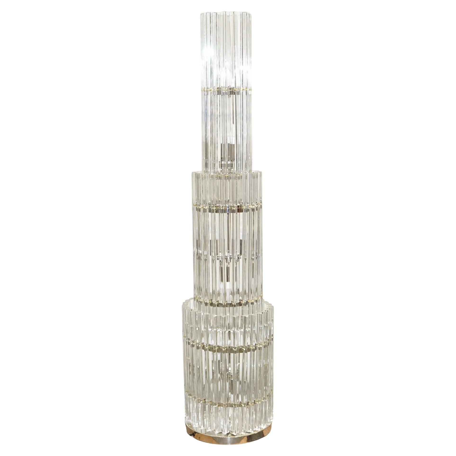 STUPEFACENTE VETRO DI MURANO DI GRANDI DIMENSIONI  Lampada da terra EICHHOLTZ ELDORADO IN STILE ART DECO in vendita