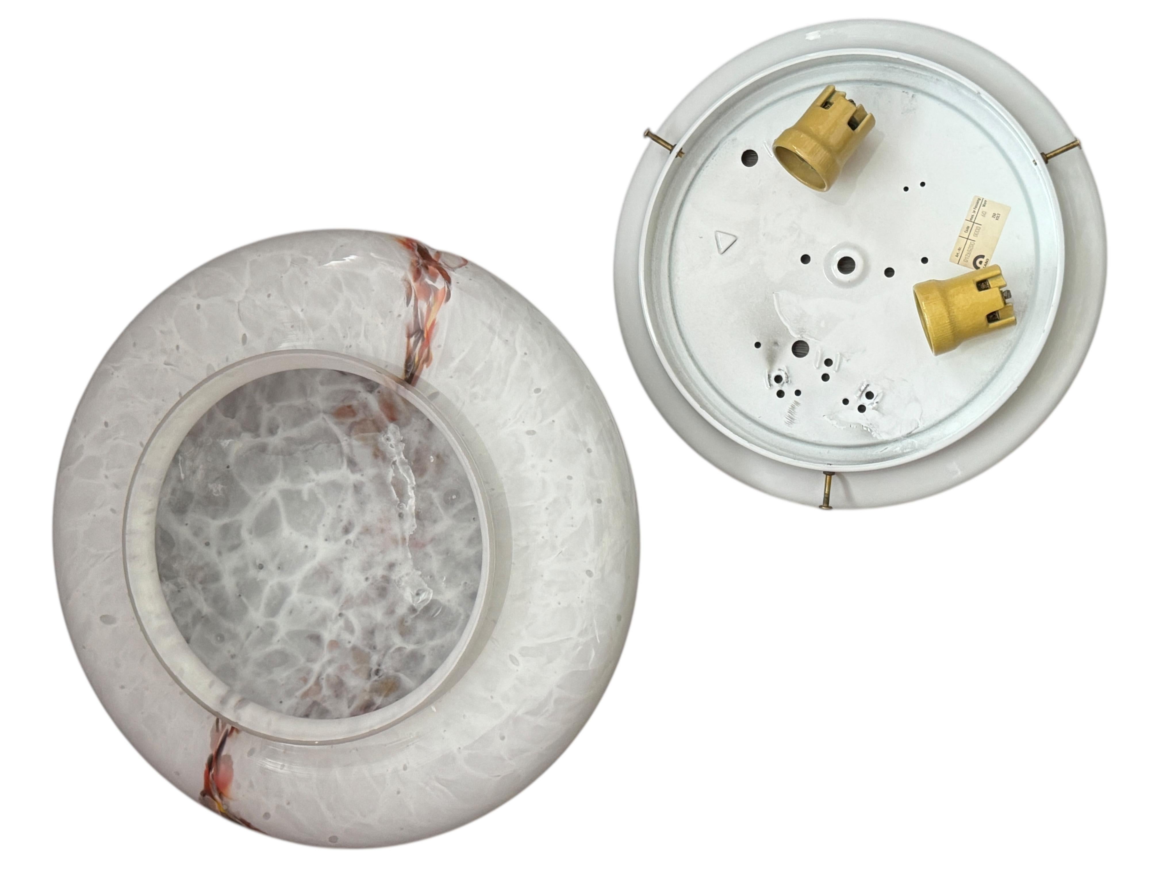 AND Light Large Murano Glass Sommerso Flush Mount Ceiling Light, 1980 en vente 4