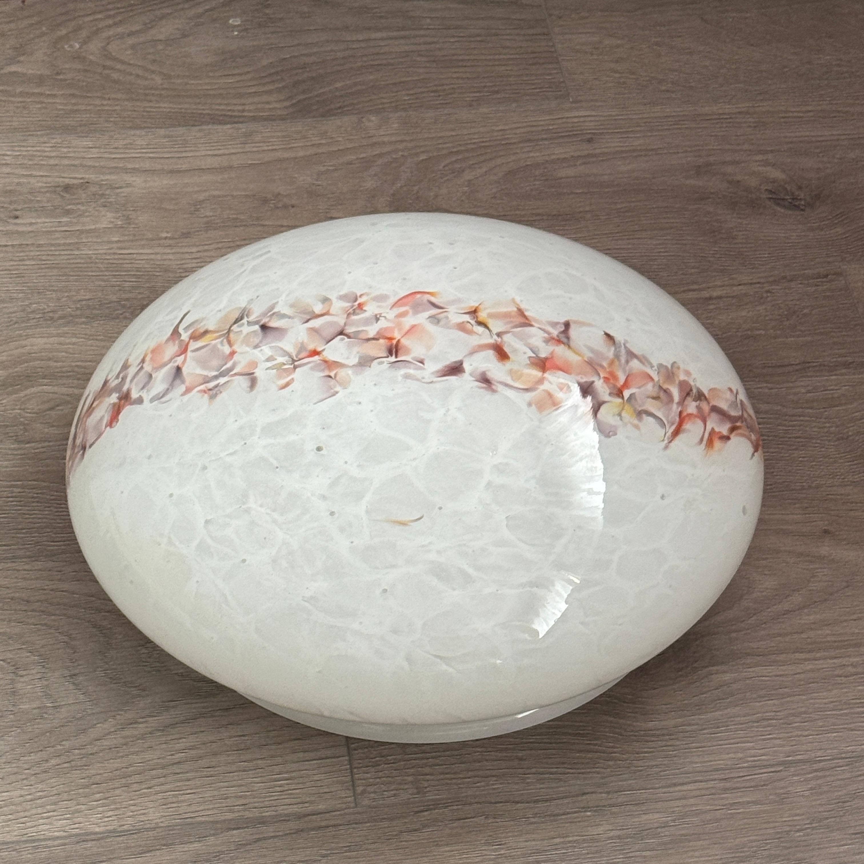 AND Light Large Murano Glass Sommerso Flush Mount Ceiling Light, 1980 en vente 7