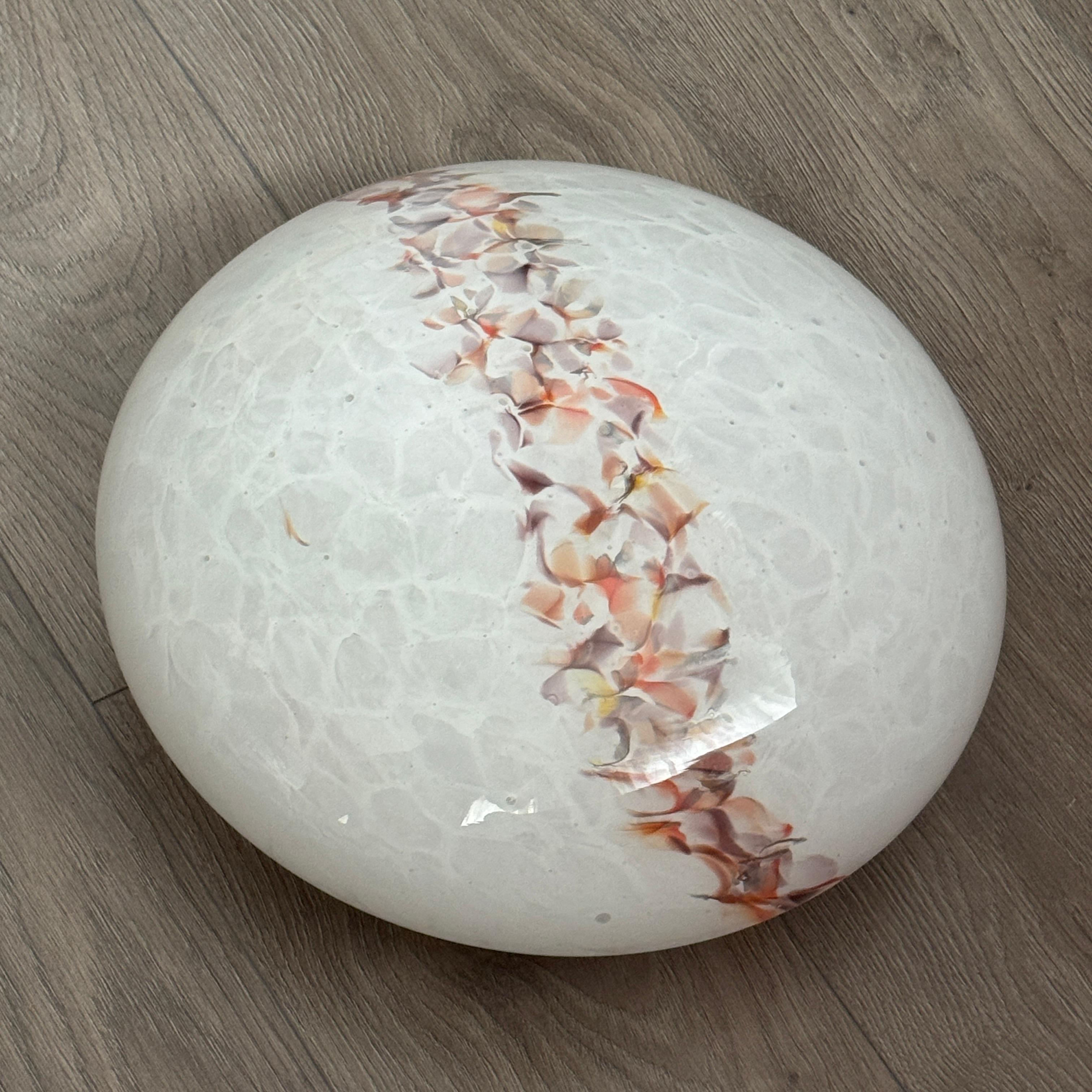 AND Light Large Murano Glass Sommerso Flush Mount Ceiling Light, 1980 en vente 8