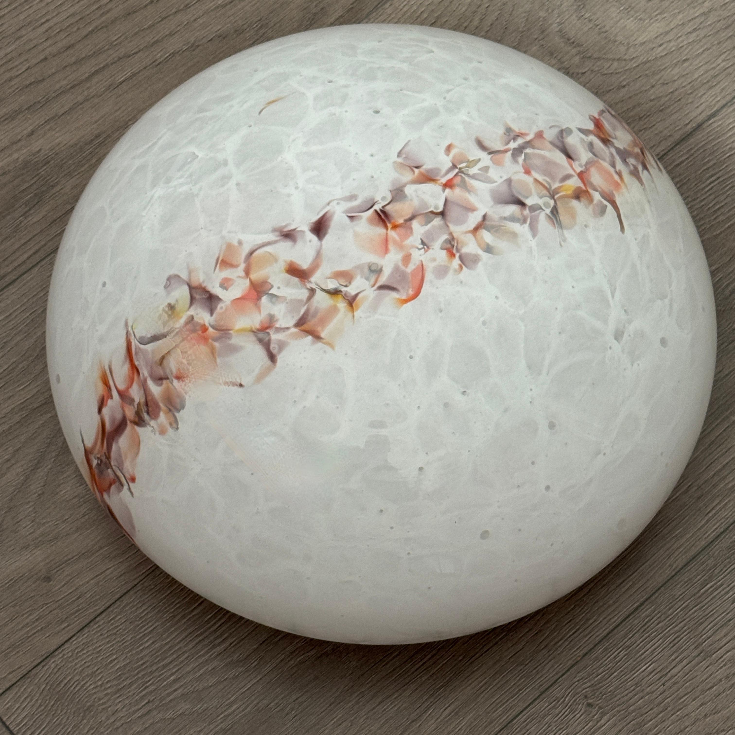 AND Light Large Murano Glass Sommerso Flush Mount Ceiling Light, 1980 en vente 9