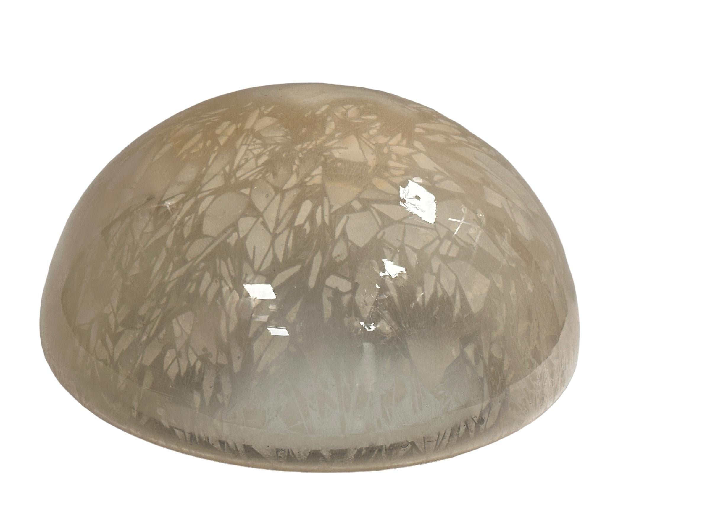 stunning Large Murano Sommerso Glass Flush Mount Ceiling Light, 1980s In Good Condition For Sale In Nuernberg, DE