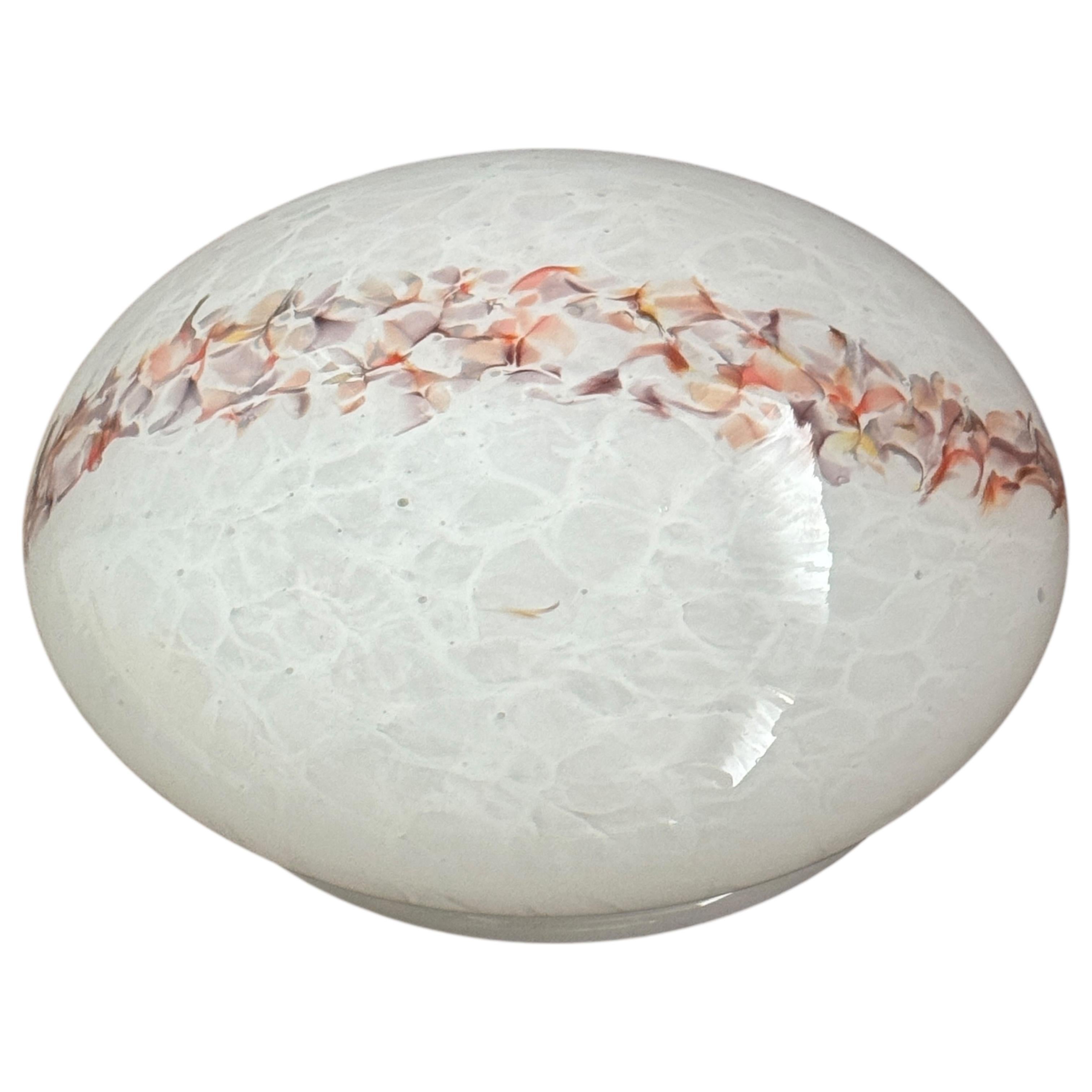 AND Light Large Murano Glass Sommerso Flush Mount Ceiling Light, 1980 Bon état - En vente à Nuernberg, DE