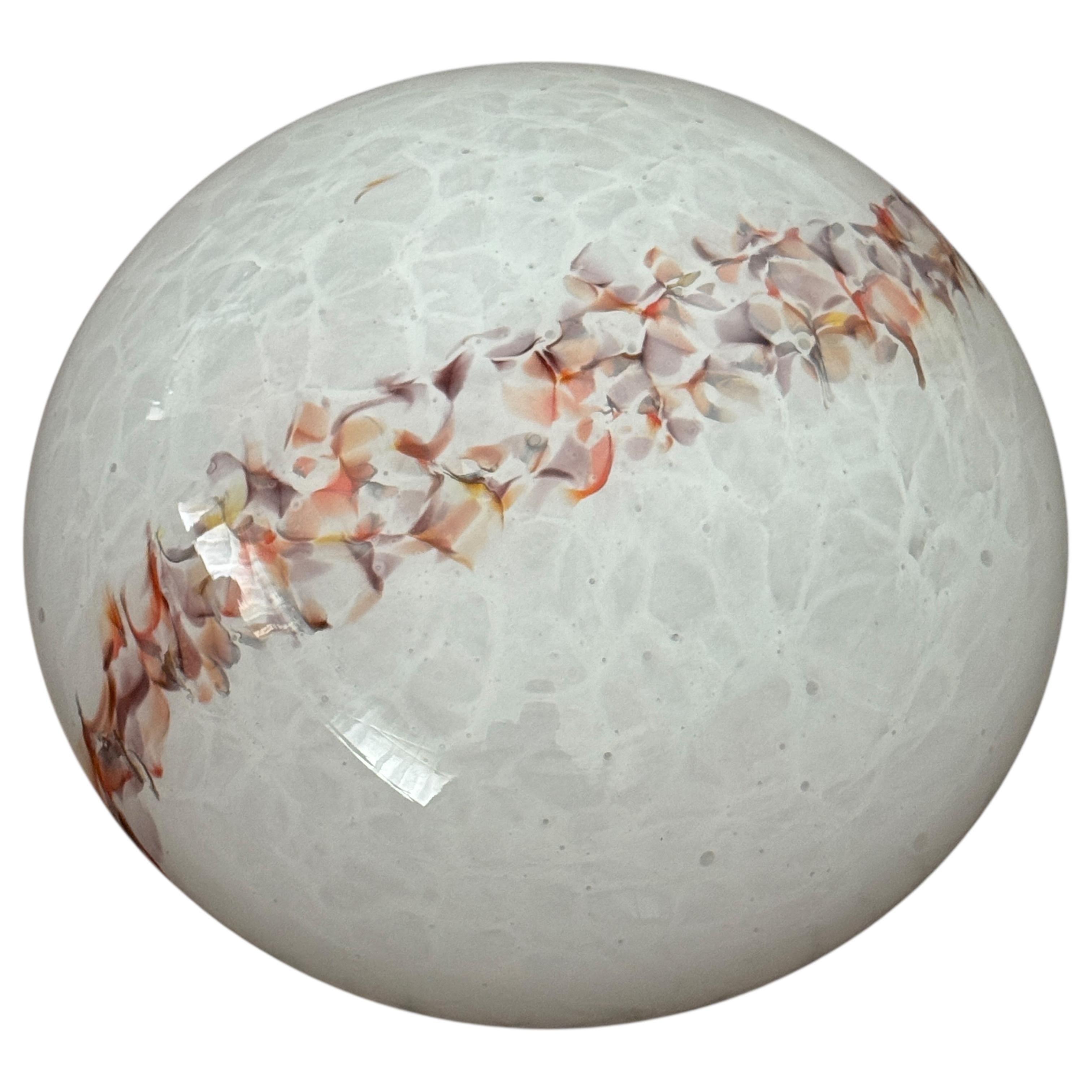 AND Light Large Murano Glass Sommerso Flush Mount Ceiling Light, 1980 en vente 1
