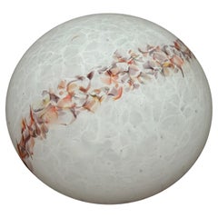 AND Light Large Murano Glass Sommerso Flush Mount Ceiling Light, 1980