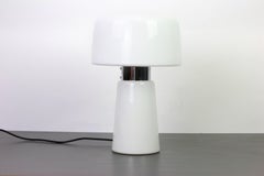 Stunning Large Opal Glass Table Lamp Design Carlo Nason, 1960s