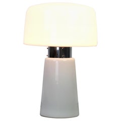 Stunning Large Opal Glass Table Lamp Design Carlo Nason, 1960s