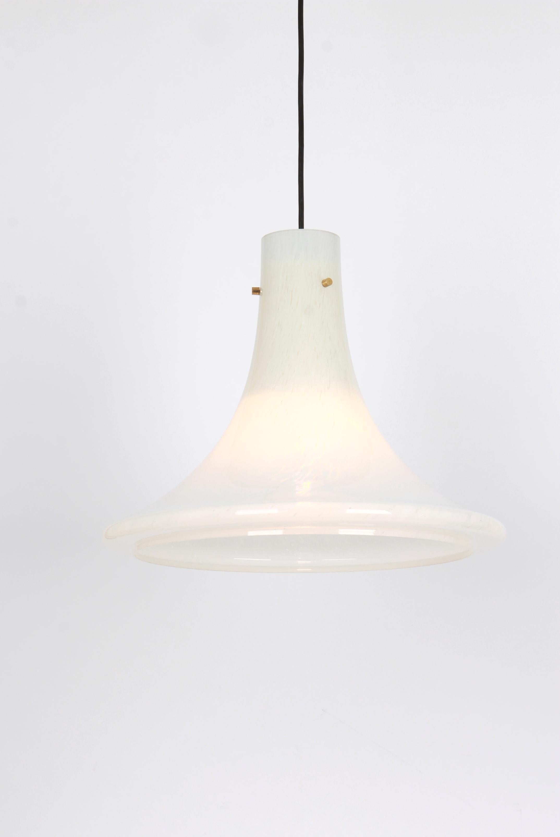 Mid-Century Modern Stunning Large Opaline Glass Pendant by Limburg, Germany, 1970s For Sale