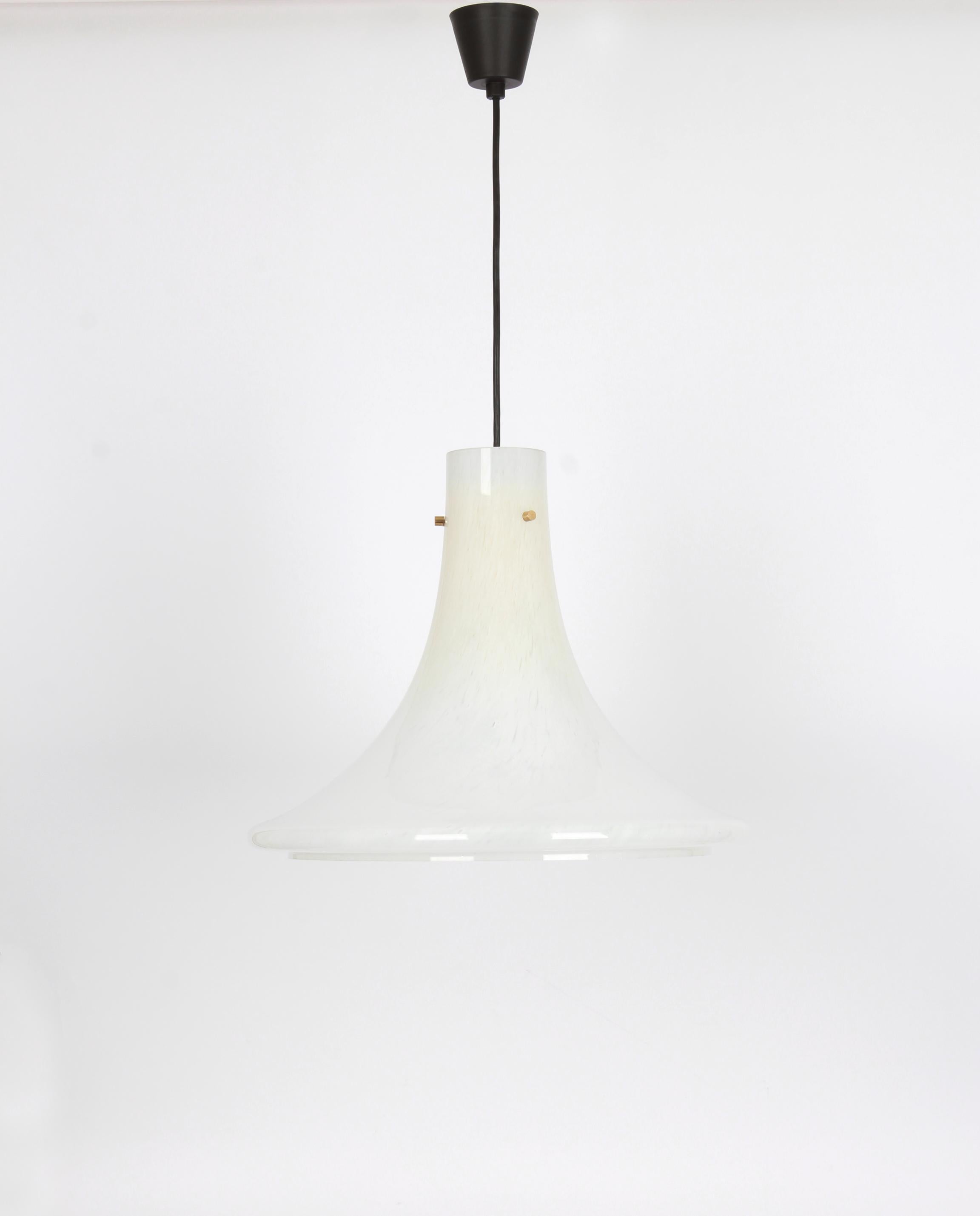 Stunning Large Opaline Glass Pendant by Limburg, Germany, 1970s In Good Condition For Sale In Aachen, NRW