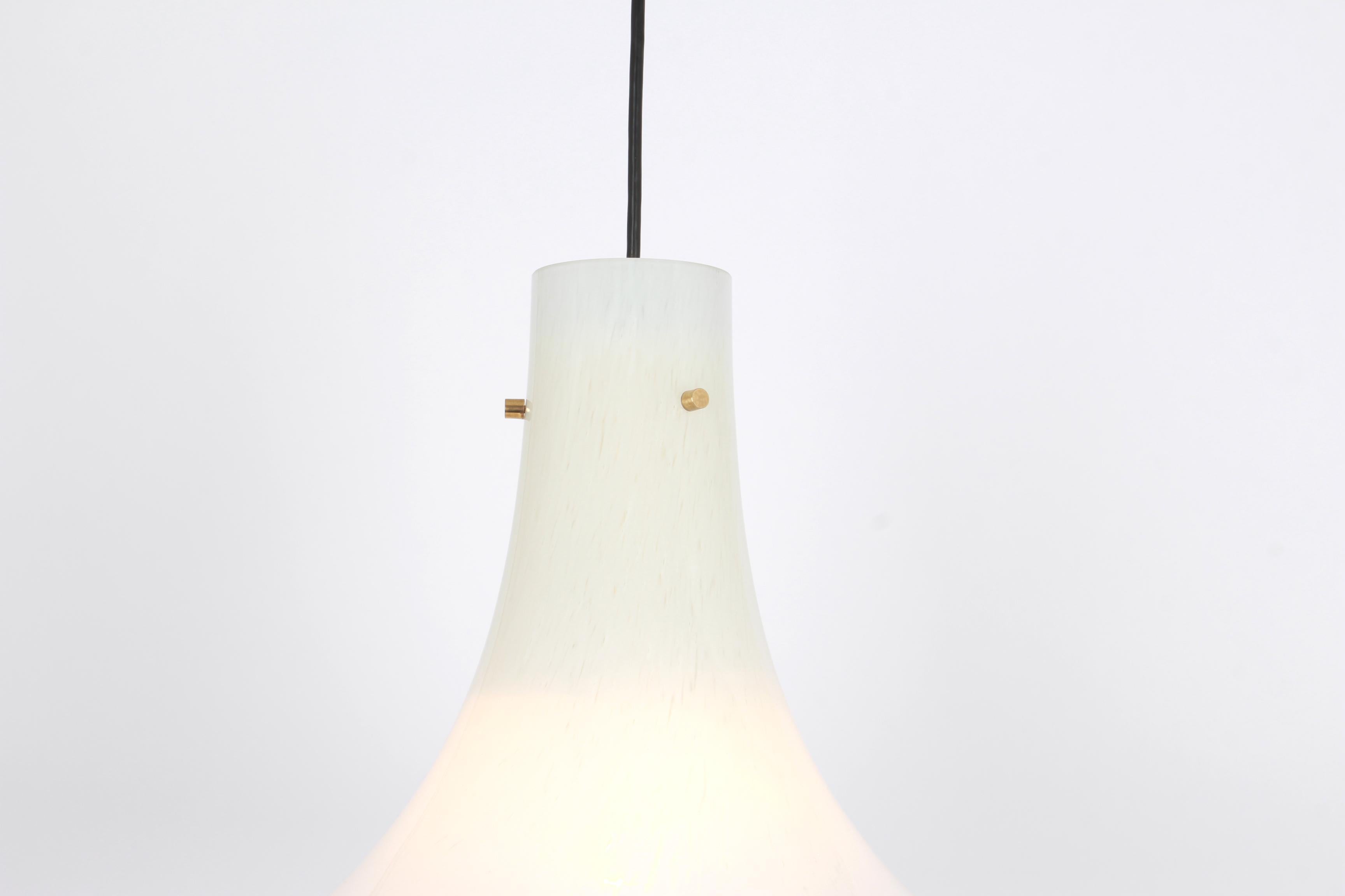 Stunning Large Opaline Glass Pendant by Limburg, Germany, 1970s For Sale 2