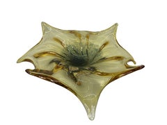 Stunning Large Organic Murano Glass Bowl Catchall Vintage, Italy, 1970s