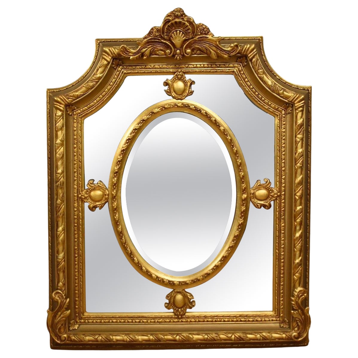 Superbe miroir mural orné