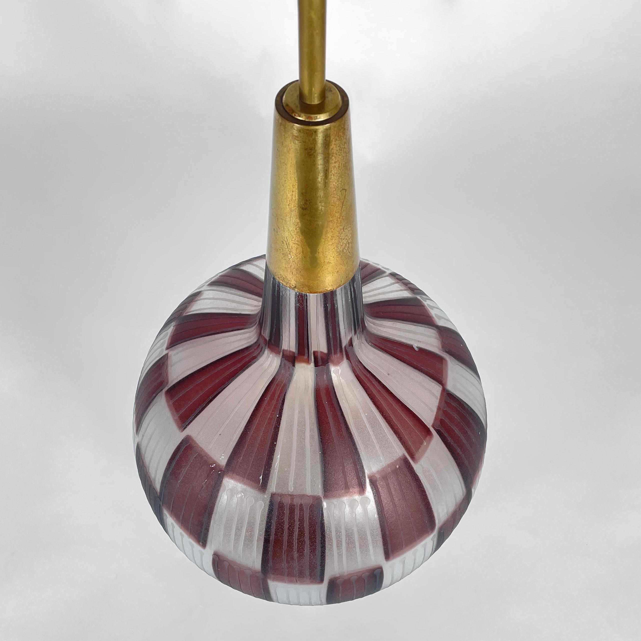20th Century Stunning Large Pezzato Murano Glass Table Lamp by Barovier for Stilnovo, Italy For Sale