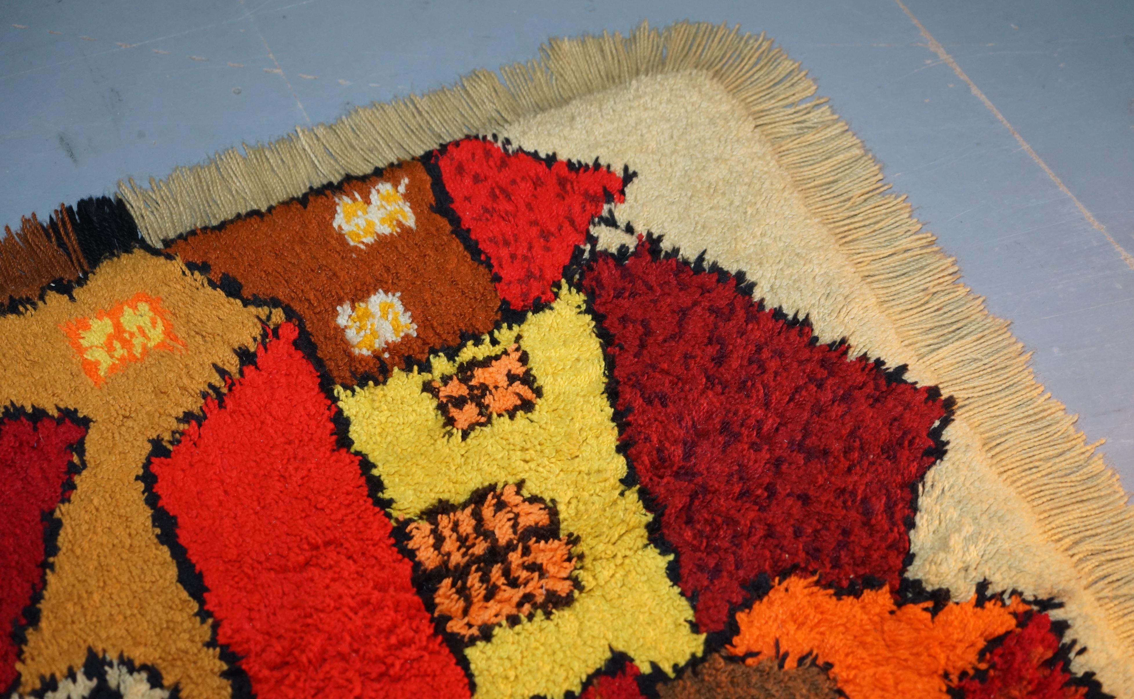 Stunning Large Shag Pile Rug Depicting Houses in the Style of L.S Lowry For Sale 6