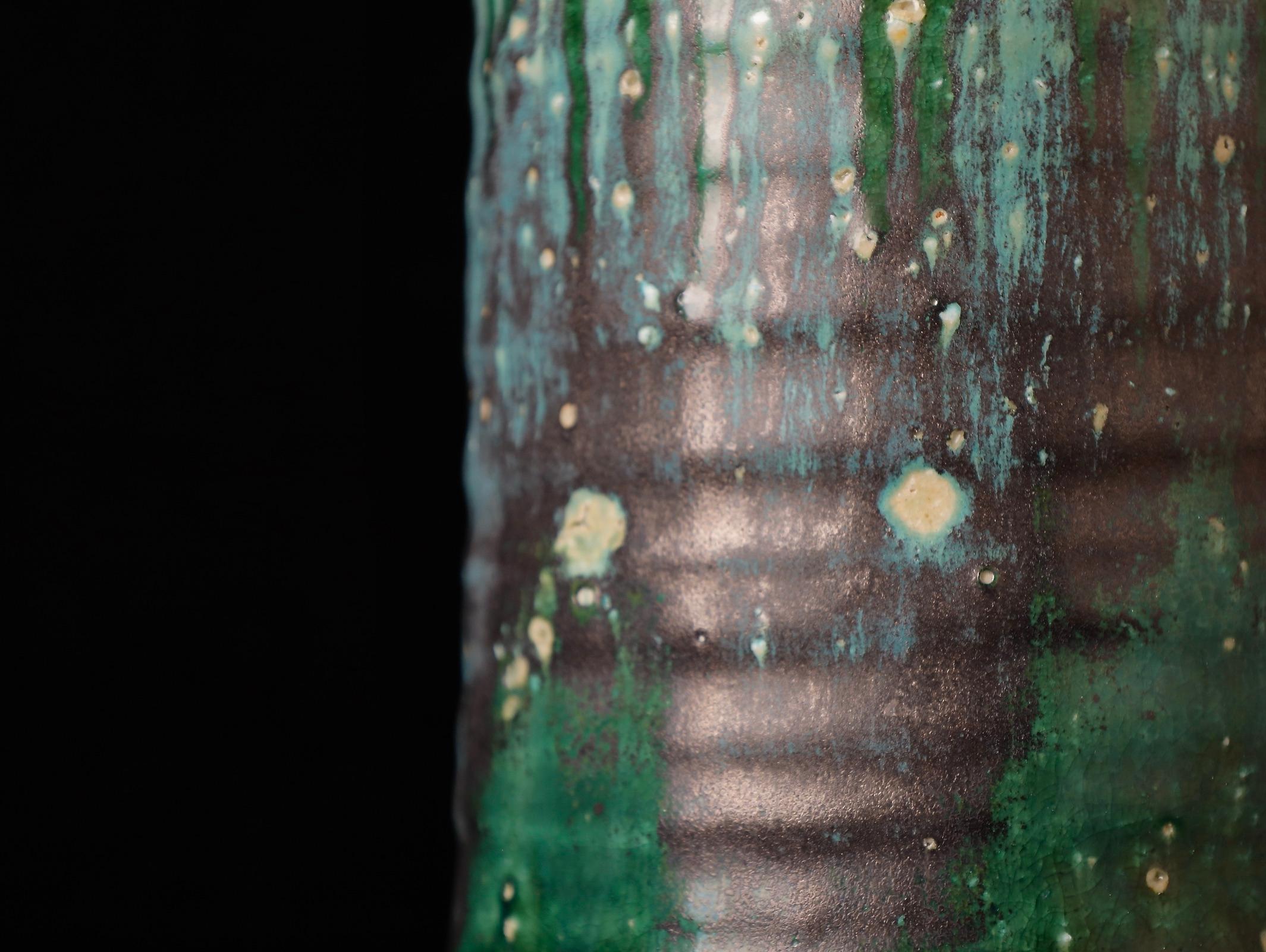 Stunning large Shigaraki ceramic vase by renowned artist Kandagawa Toshiro 2