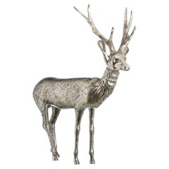 IMPRESIONANTE ESCULTURA DE CONEJO EN PLATA Siglo XX