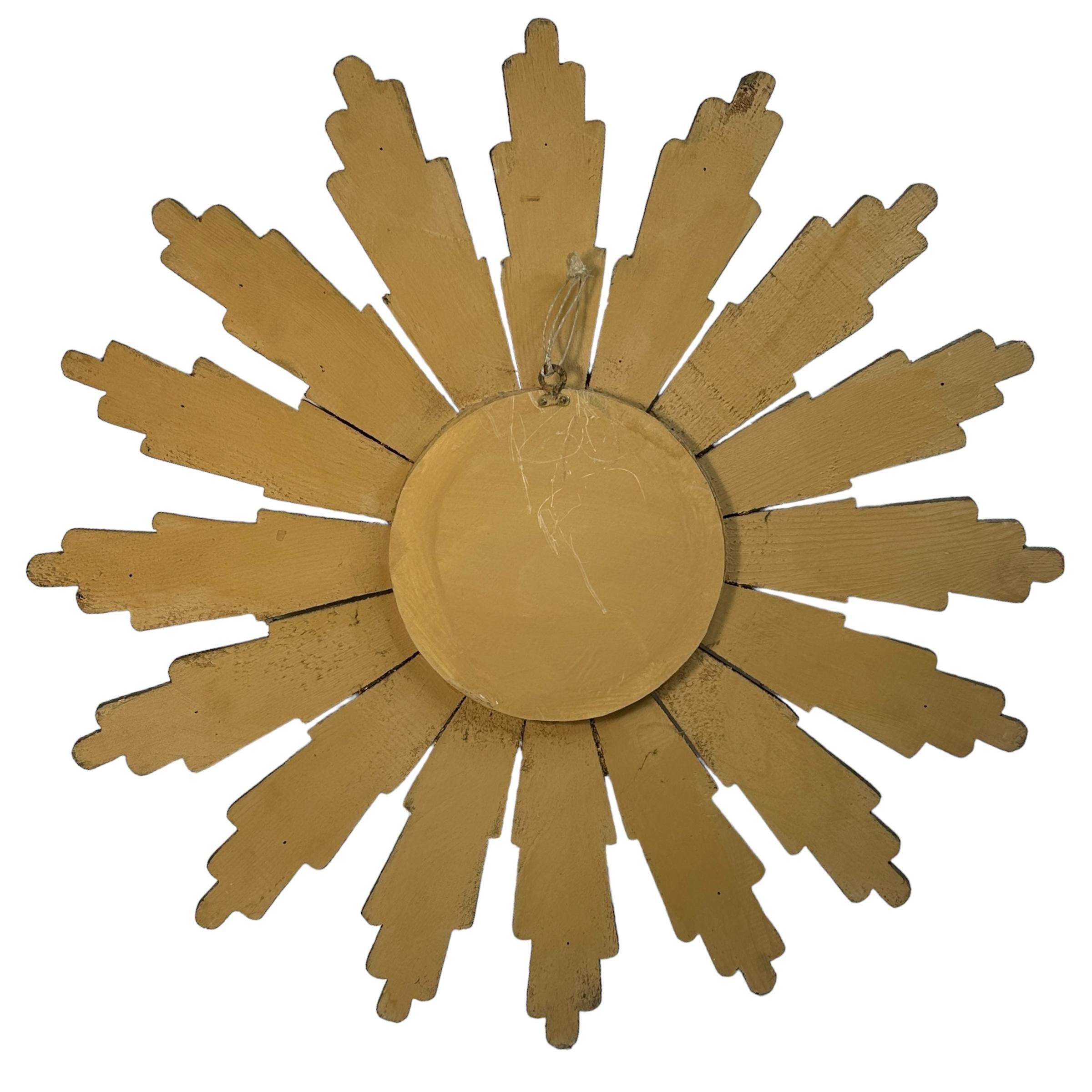 Superbe grand miroir en bois doré en forme d'étoile, Allemagne, vers 1950 en vente 4