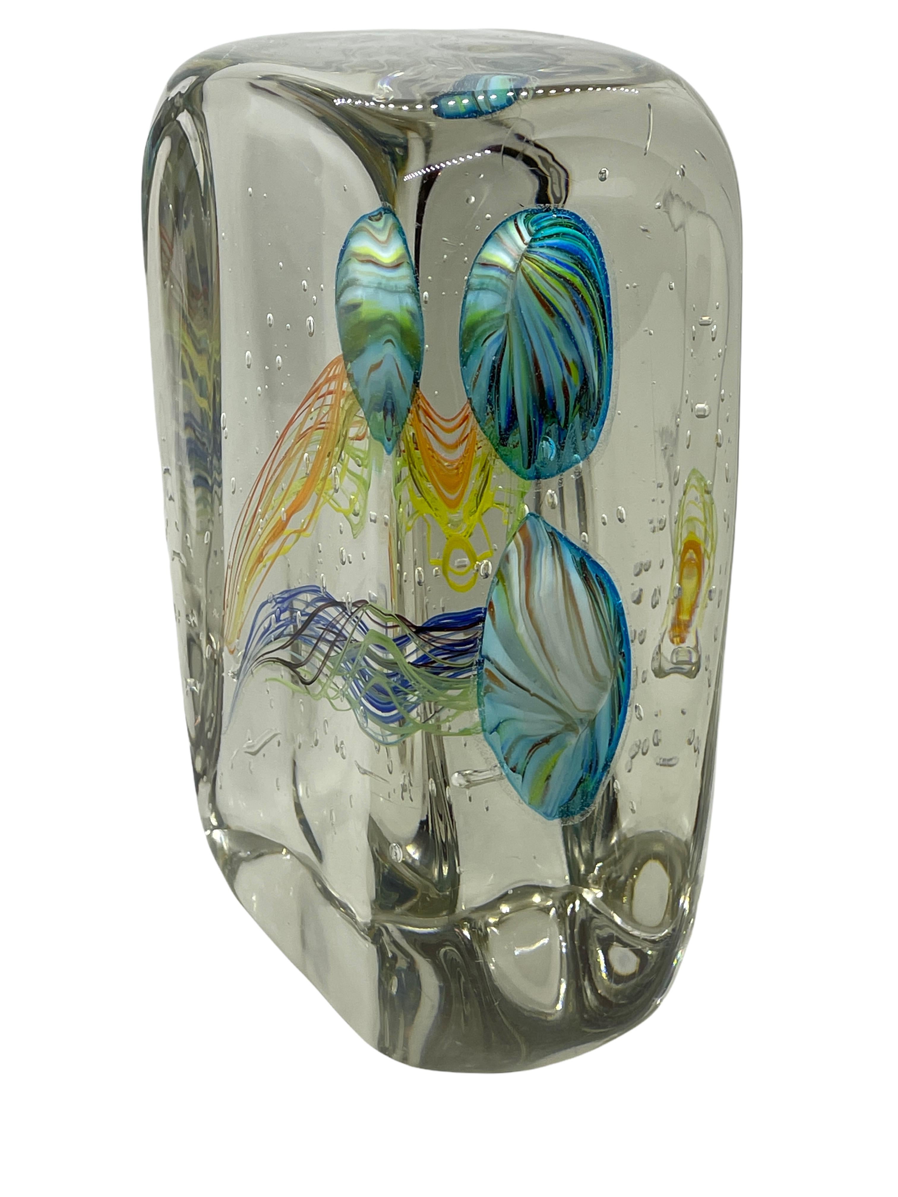 Stunning Large Two Jelly Fish Murano Italian Art Glass Aquarium In Good Condition In Nuernberg, DE