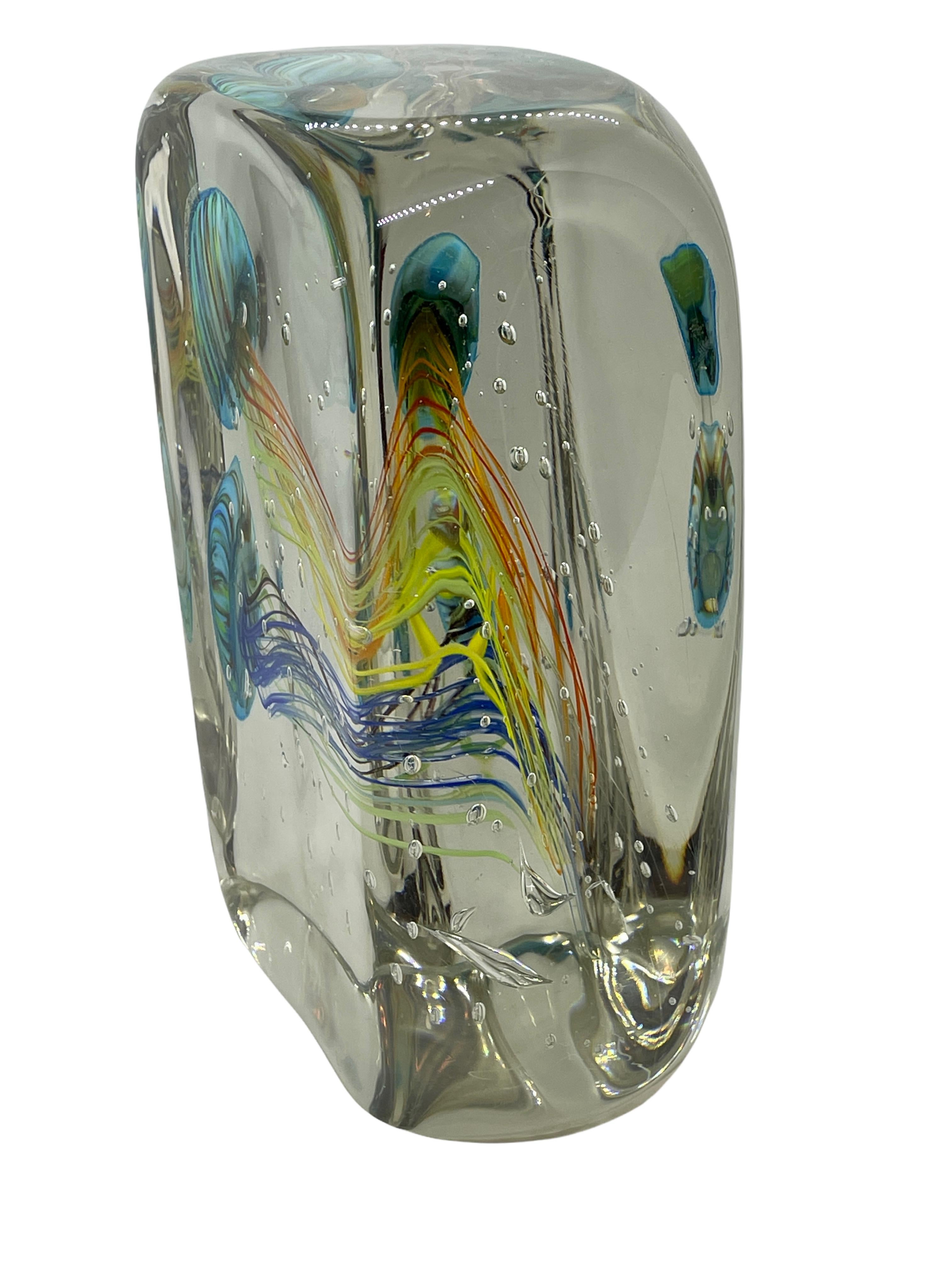 Stunning Large Two Jelly Fish Murano Italian Art Glass Aquarium 3