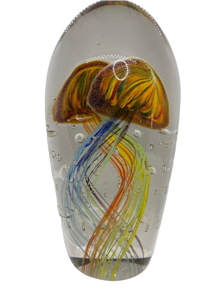 Stunning Large Two Jellyfish Murano Italian Art Glass Aquarium ...