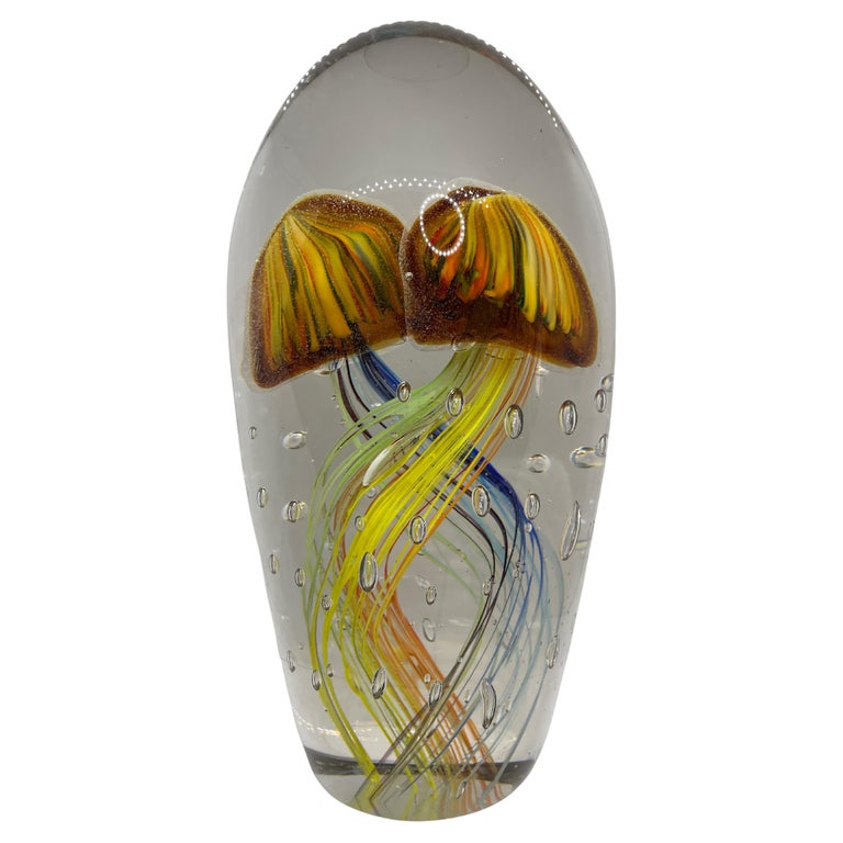 Stunning Large Two Jellyfish Murano Italian Art Glass Aquarium ...