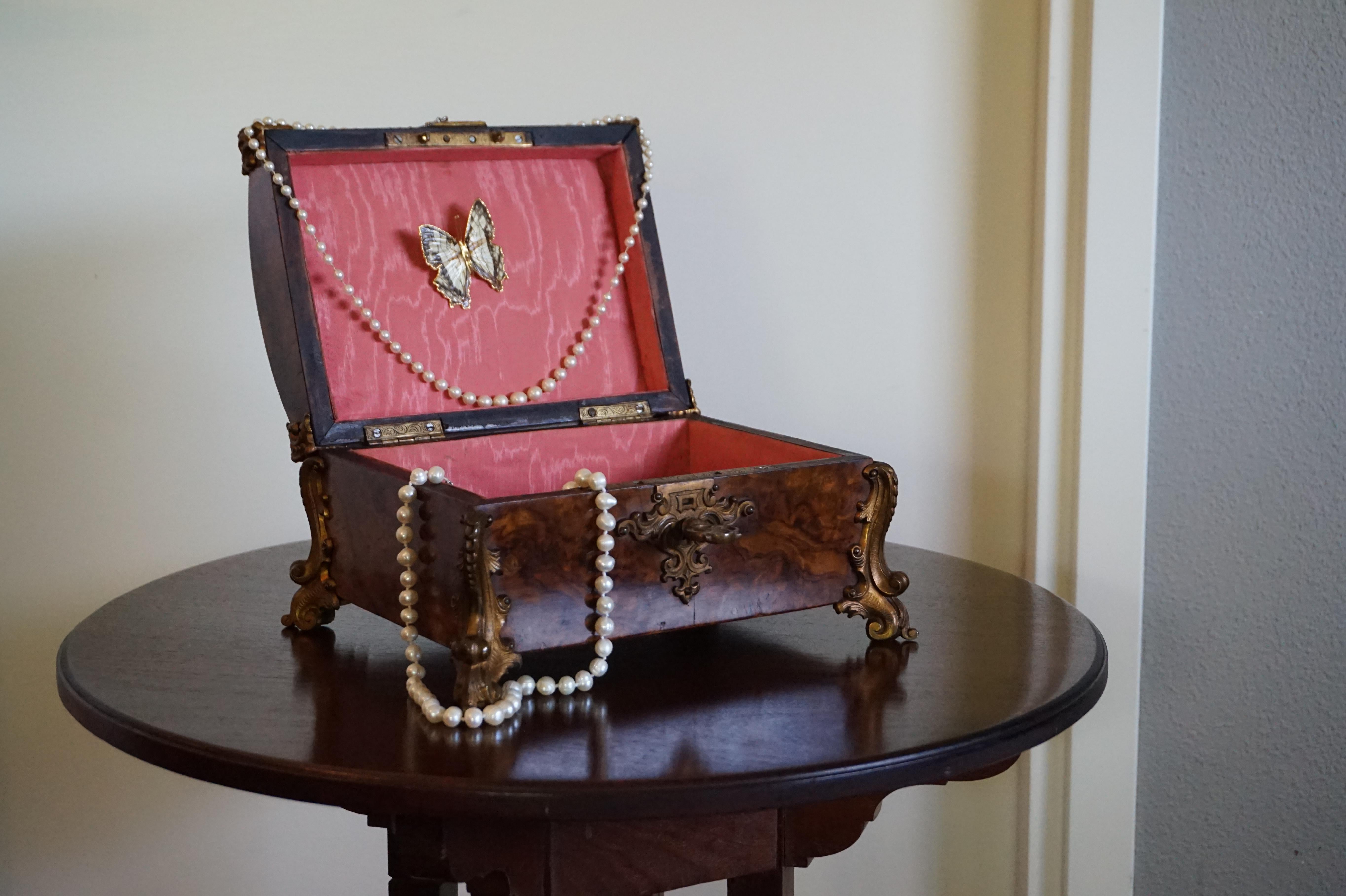 antique jewelry box with lock