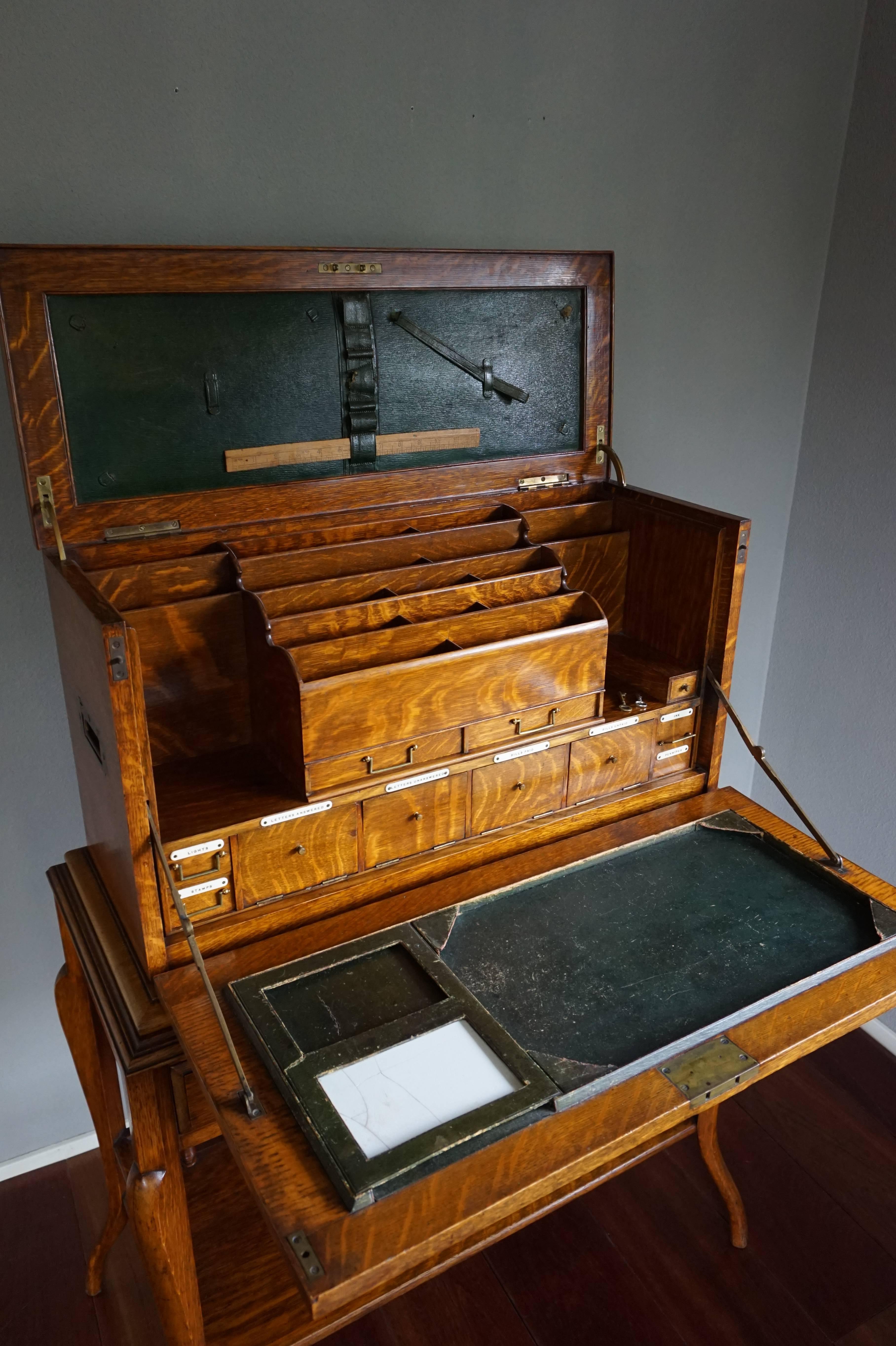 Stunning Late 19th Century Campaign or Travelers Desk Attr. to Thomas Potter For Sale 8