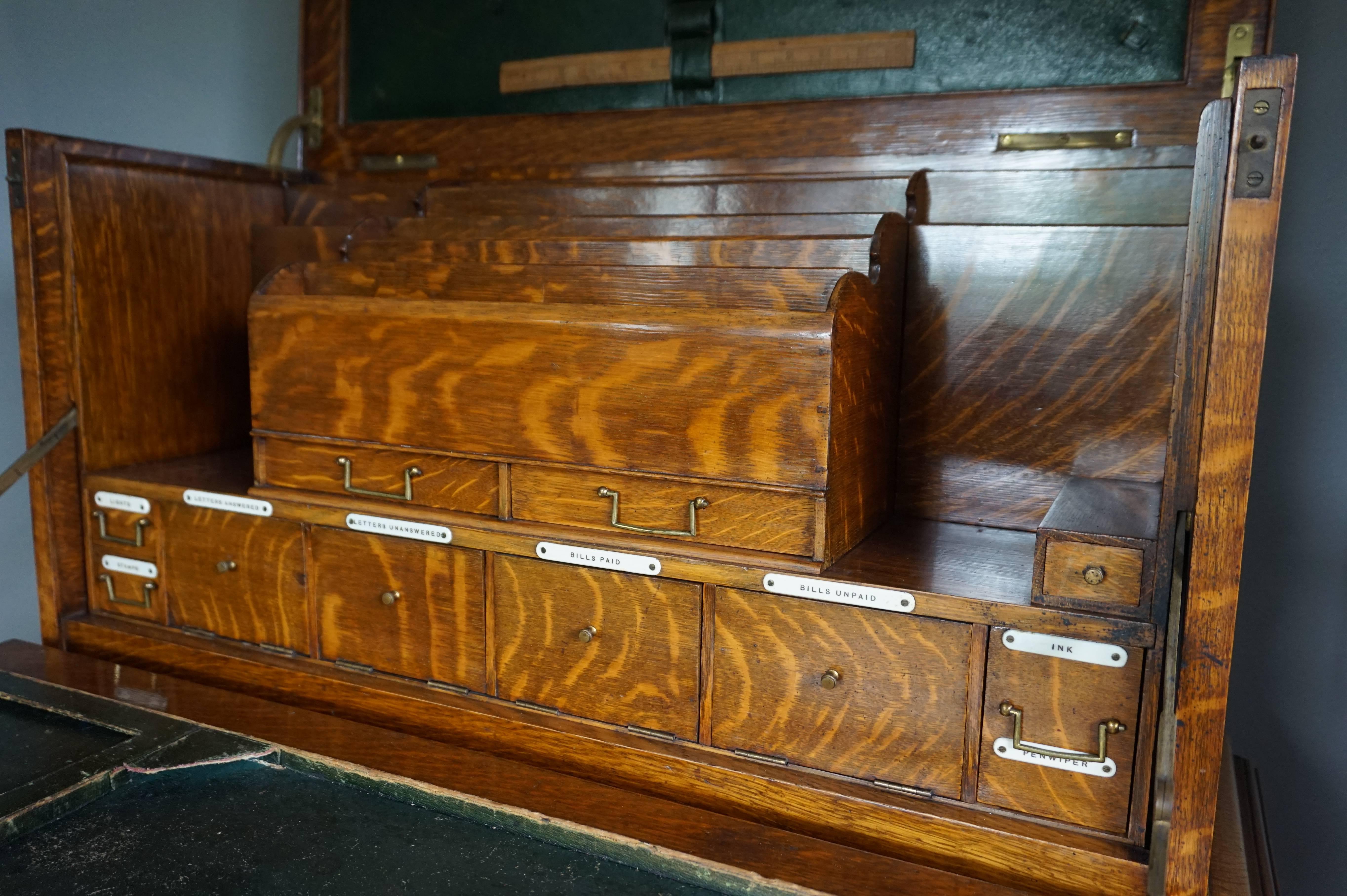 Hand-Carved Stunning Late 19th Century Campaign or Travelers Desk Attr. to Thomas Potter For Sale