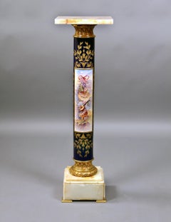 Stunning Late 19th Century Gilt Bronze Mounted Sèvres Style Pedestal