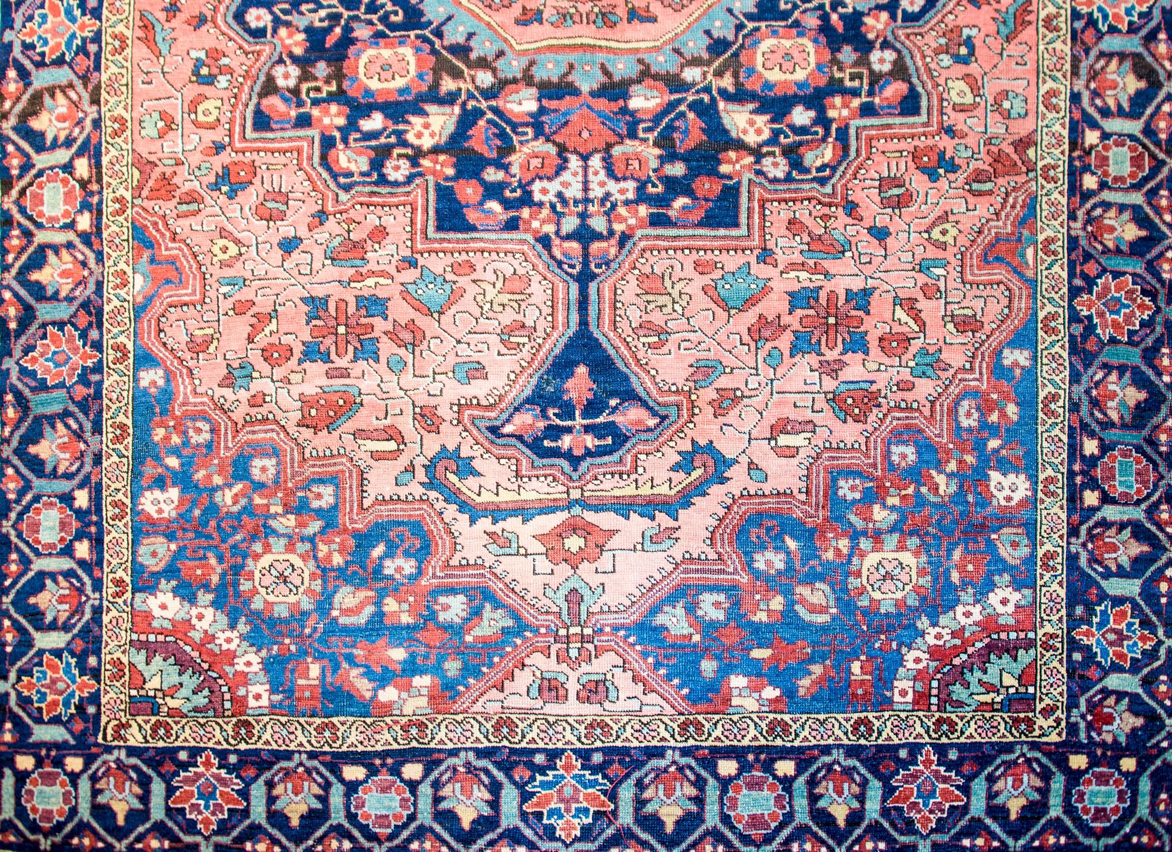 Vegetable Dyed Stunning Early 20th Century Sarouk Farahan Rug For Sale