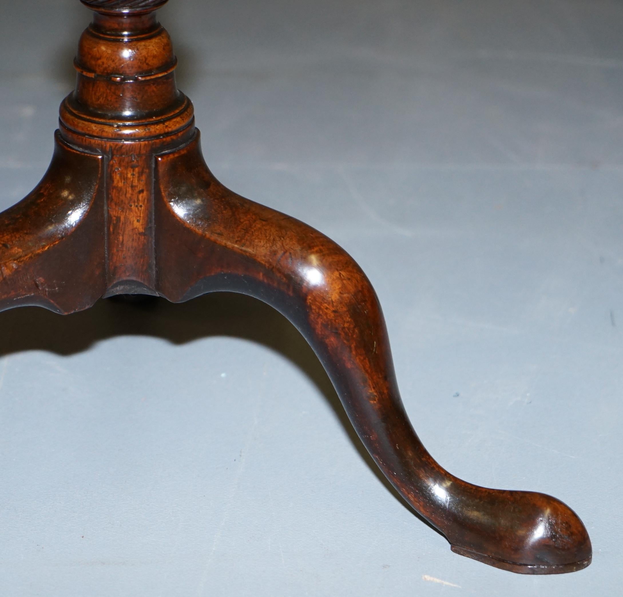 Stunning Late Georgian / Early Victorian Hardwood  Tripod Table  1