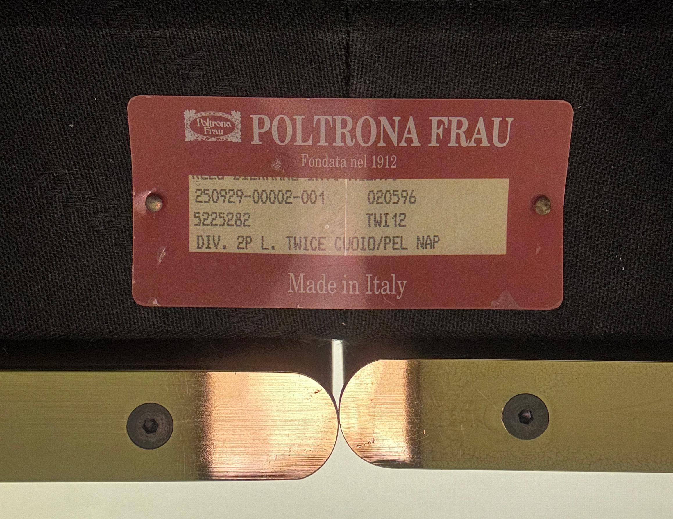 Superbe canapé 2,5 places en cuir designé par Pierluigi Cerri pour Poltrona Frau en vente 7