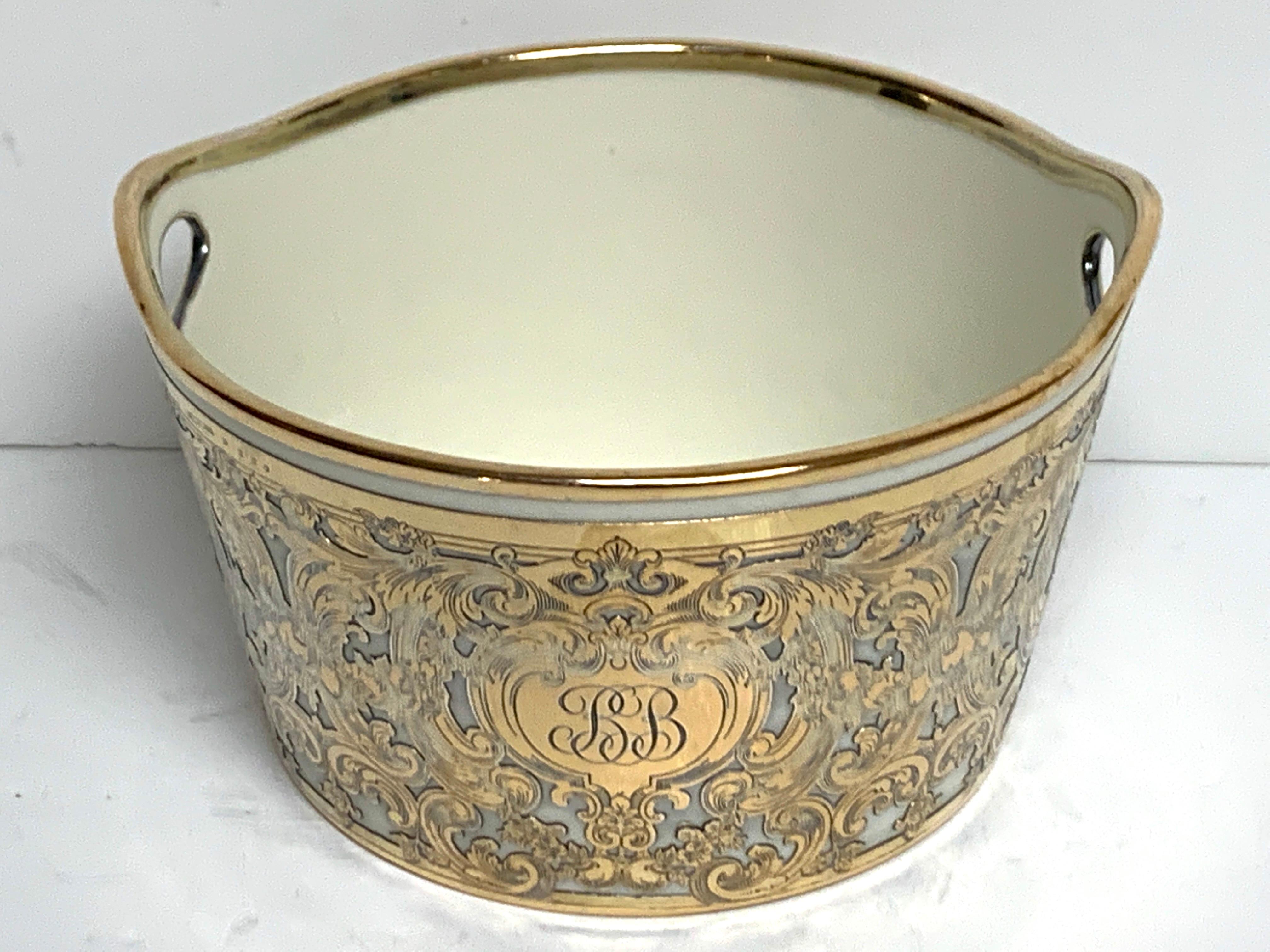 Early 20th Century Stunning Lenox Silver & Vermeil Overlay Ice Bucket