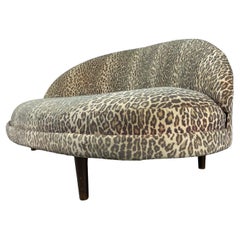 Stunning Leopard Oval Chaise Lounge by Adrian Pearsall / Craft Associates
