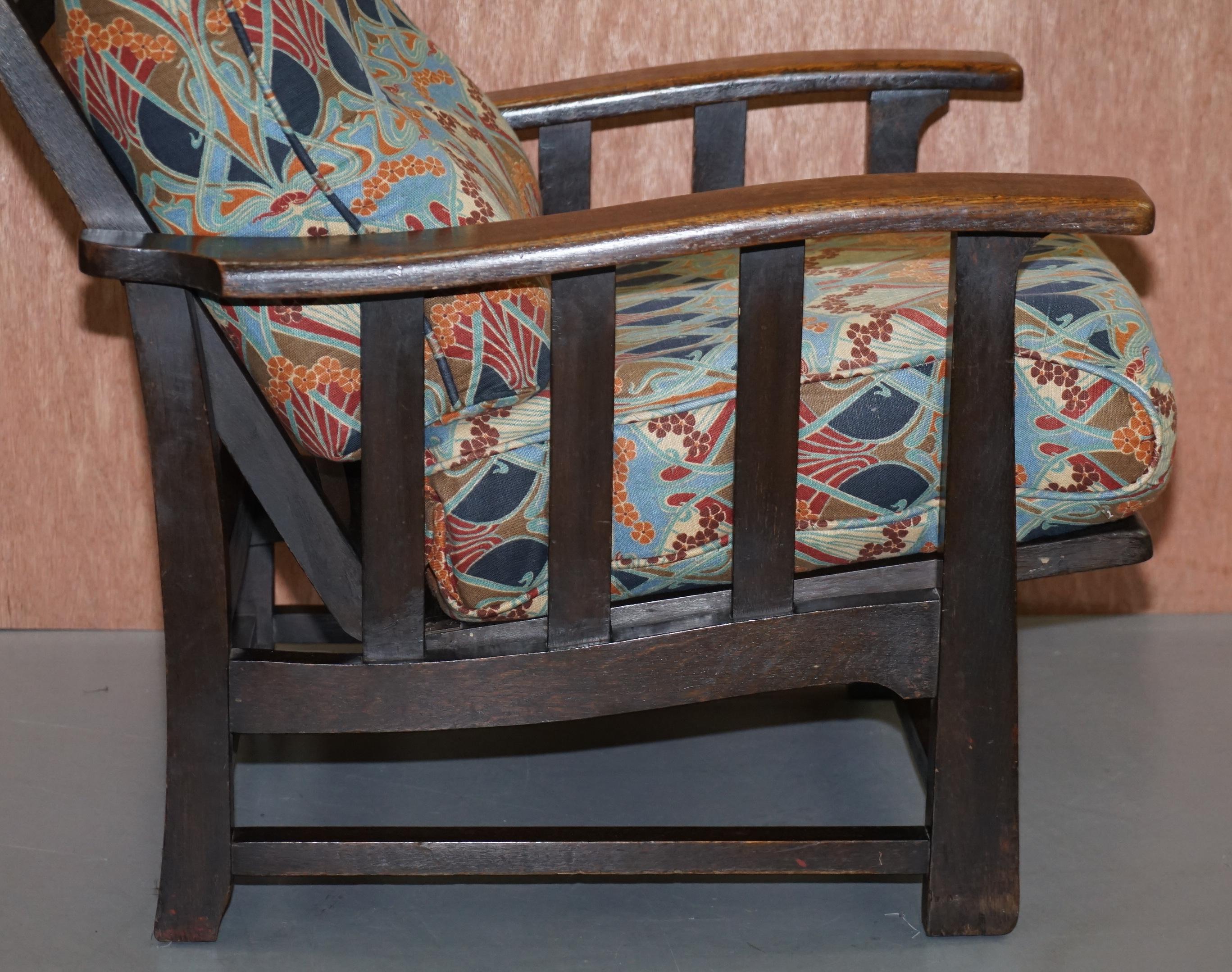 Upholstery Stunning Liberty's London Ianthe Upholstered Arts & Crafts Reclining Armchair