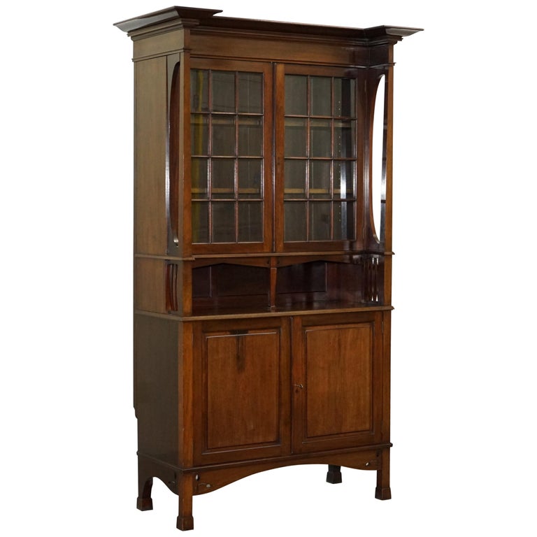 Stunning Liberty S Of London Arts And Crafts Carved Bookcase Cabinet Stunning Liberty S Of London Arts Crafts Carved Bookcase Cabinet Dresser