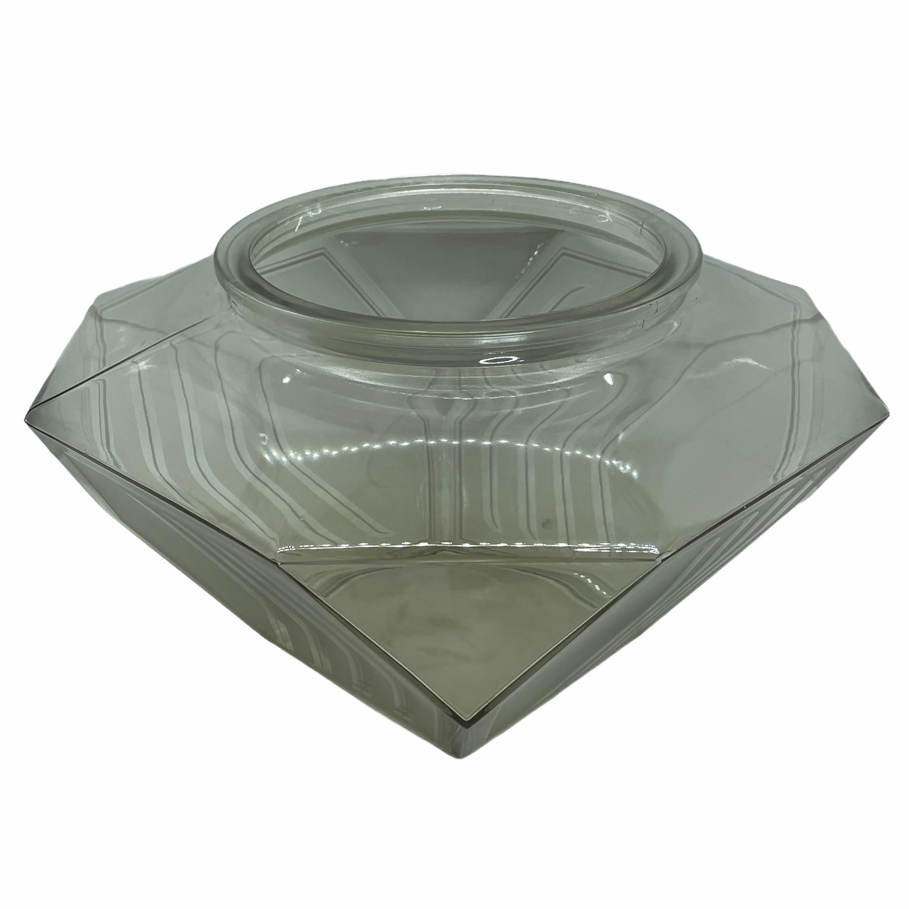 Superbe lampe encastrée Limburg en verre en forme de diamant, années 1970 en vente 4