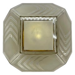 Vintage Stunning Limburg Diamond Shape Glass Flush Mount Light, 1970s