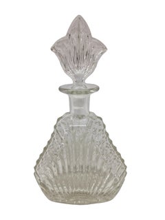 Stunning liqueur glass set, bottle and five glasses, 1920s Art Deco, Bohemian