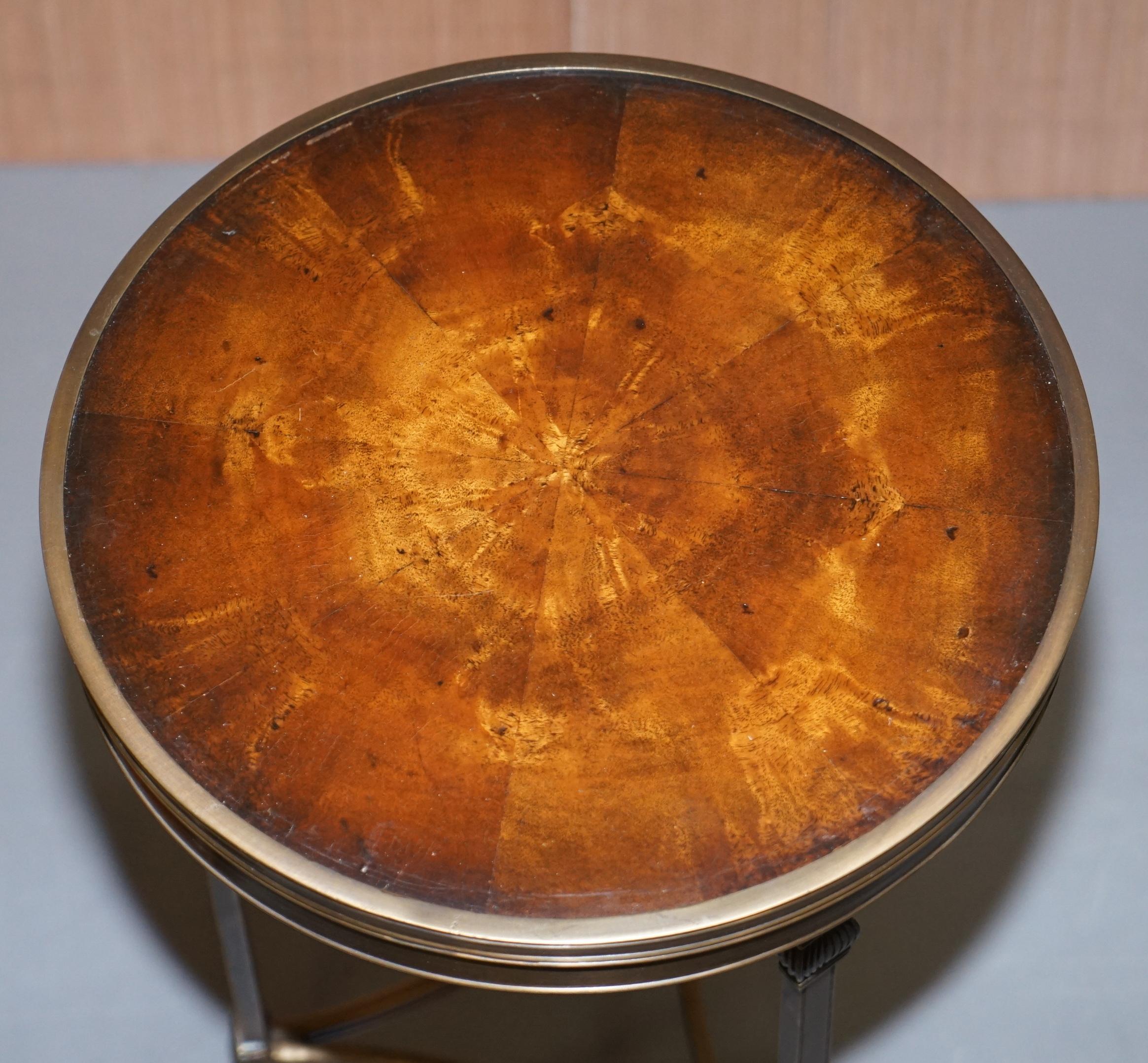 Stunning Little Side Table with Hand Painted Armorial Crests in the Form of Drum 5