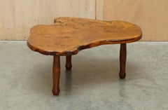 STUNNiNG LIVE EDGE SLAB COFFEE OR COCKTAIL TABLE IN BURR PIPPY OAK