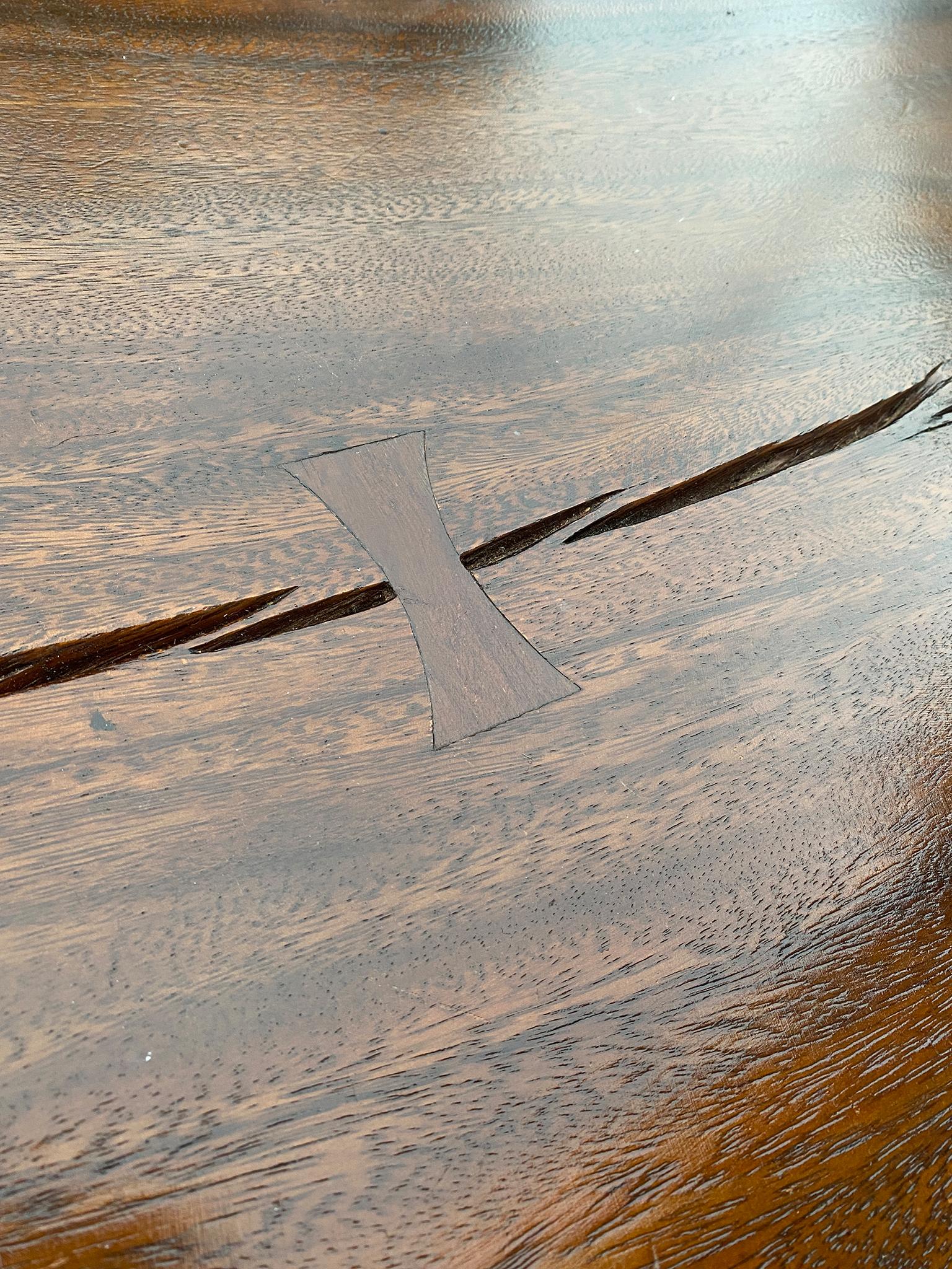 Stunning 7' Live Edge Walnut Slab Dining Table the Style of Nakashima For Sale 4