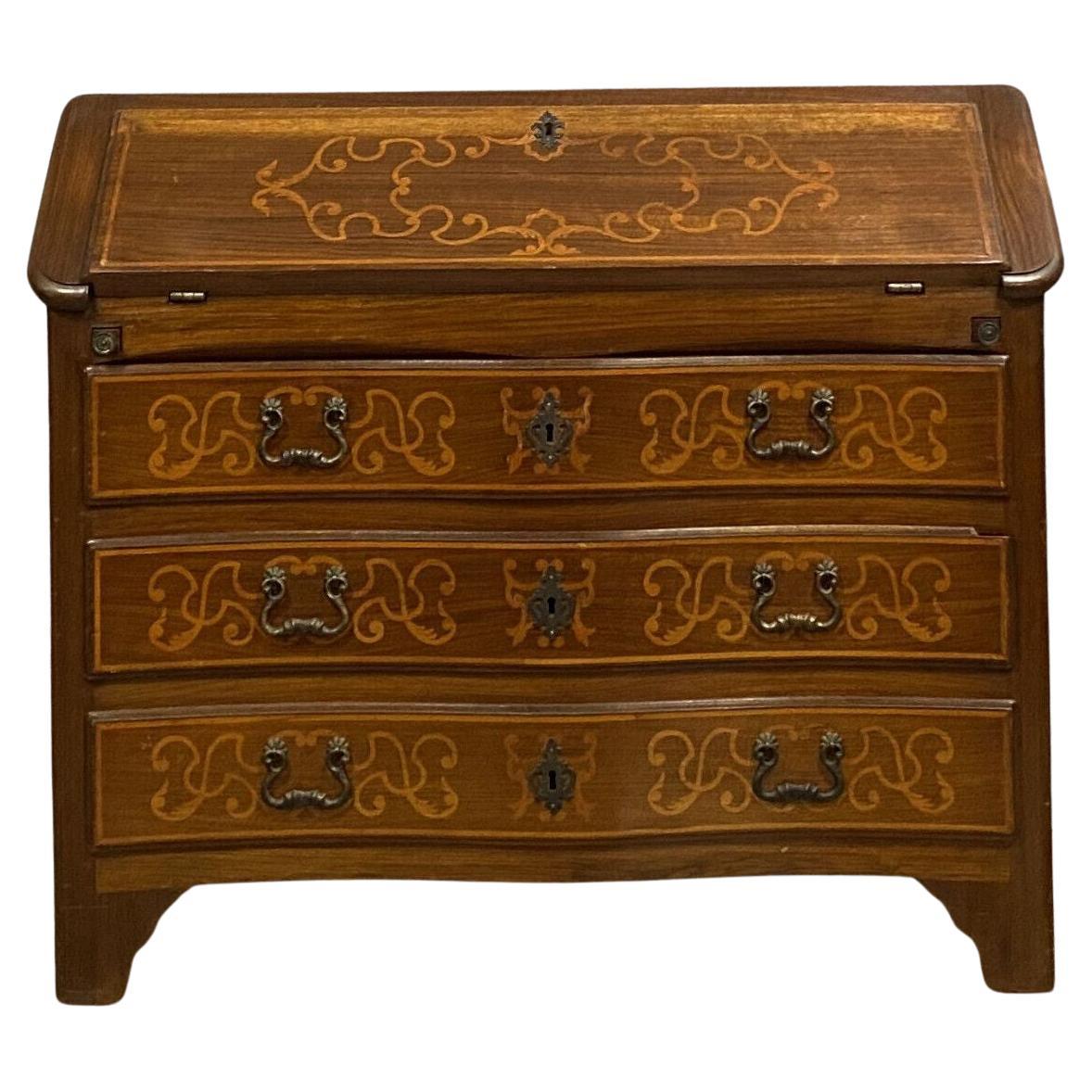 Stunning Louis XV Marquetry Bureau Commode, circa 1900 -1X40 For Sale