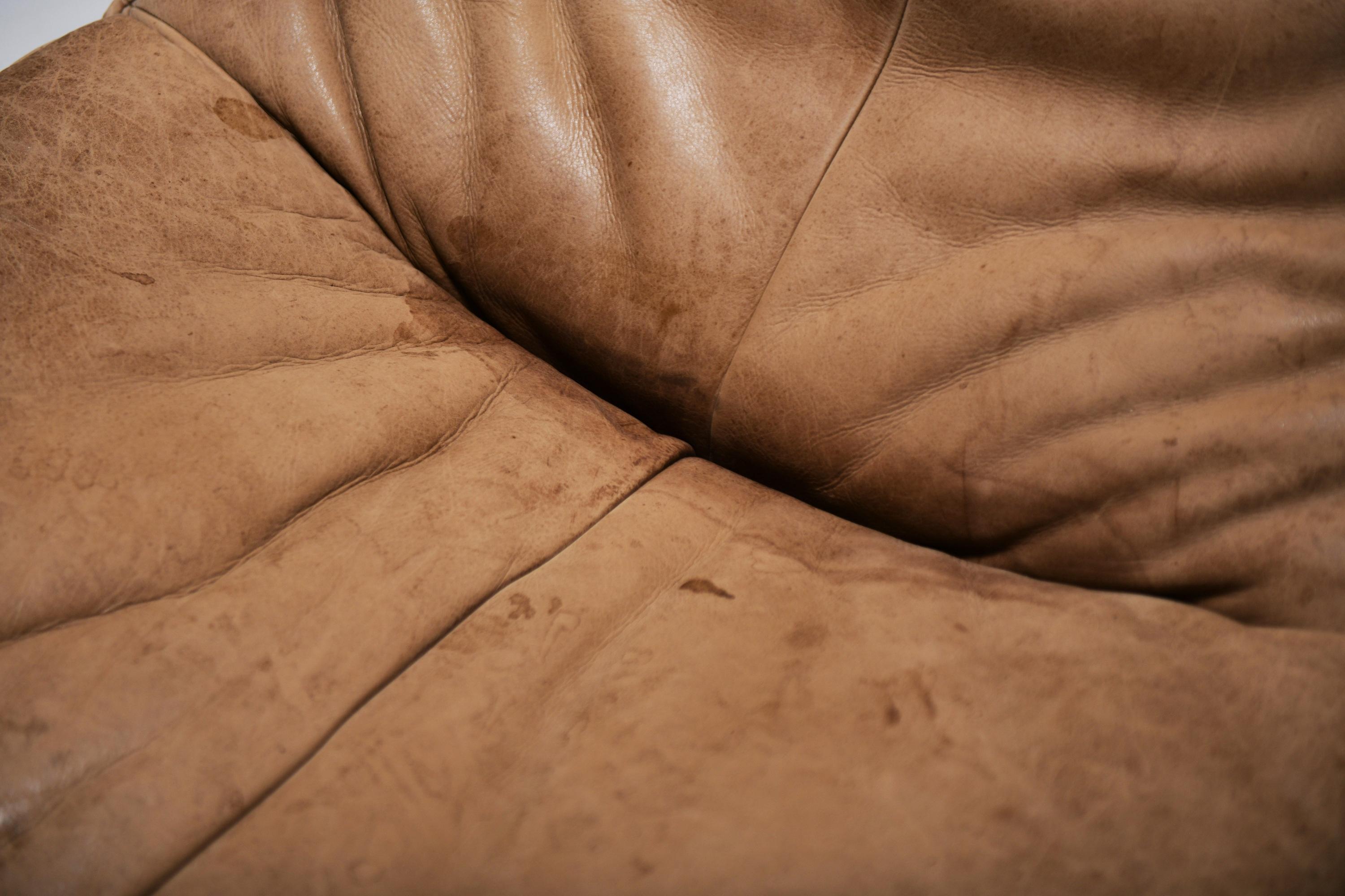  Superbe chaise longue The Rock en cuir brun par Gerard Van Den Berg - Montis en vente 3