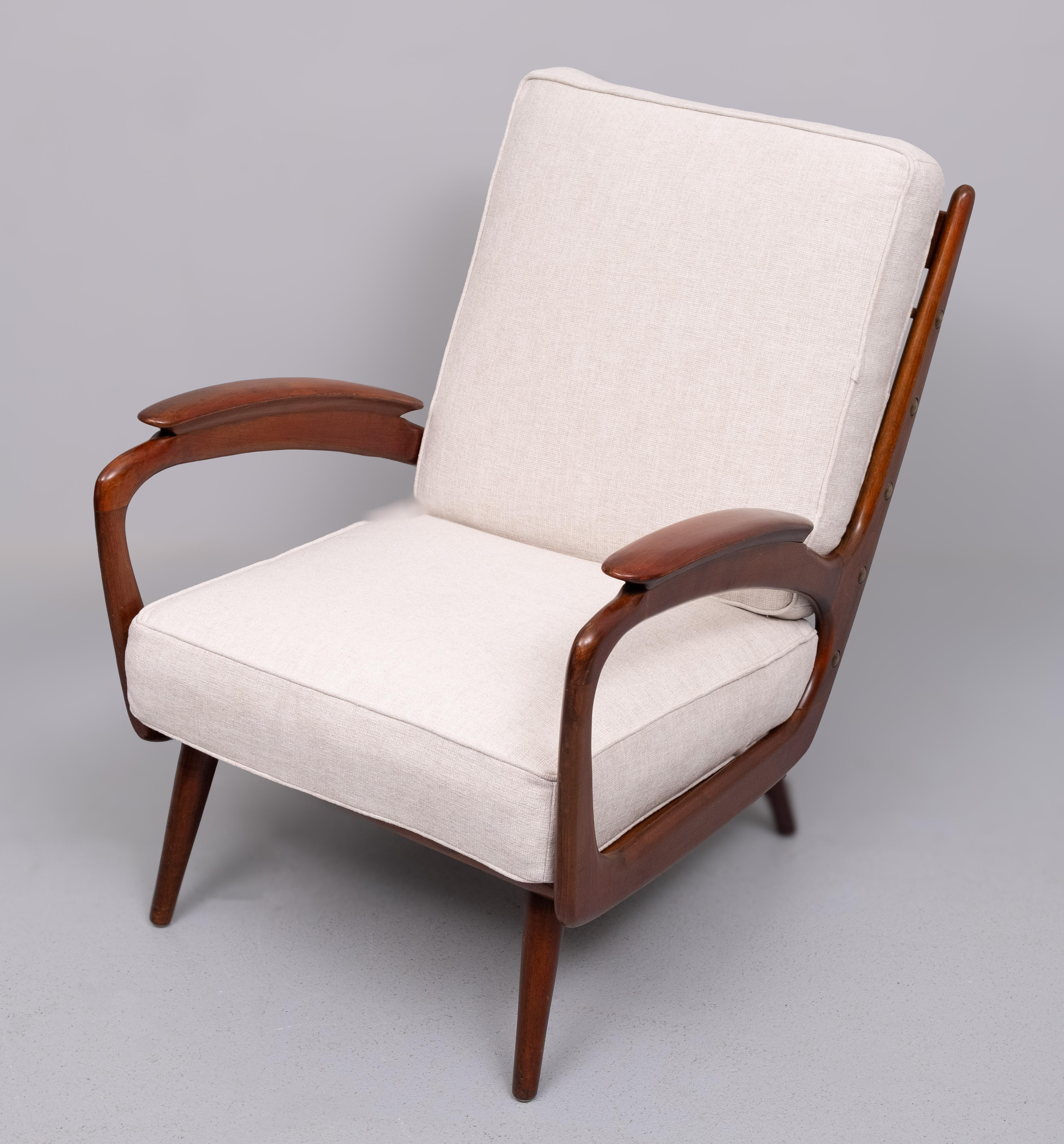 Dutch Stunning Lounge Chair  by  De Ster Gelderland  1950s  Holland